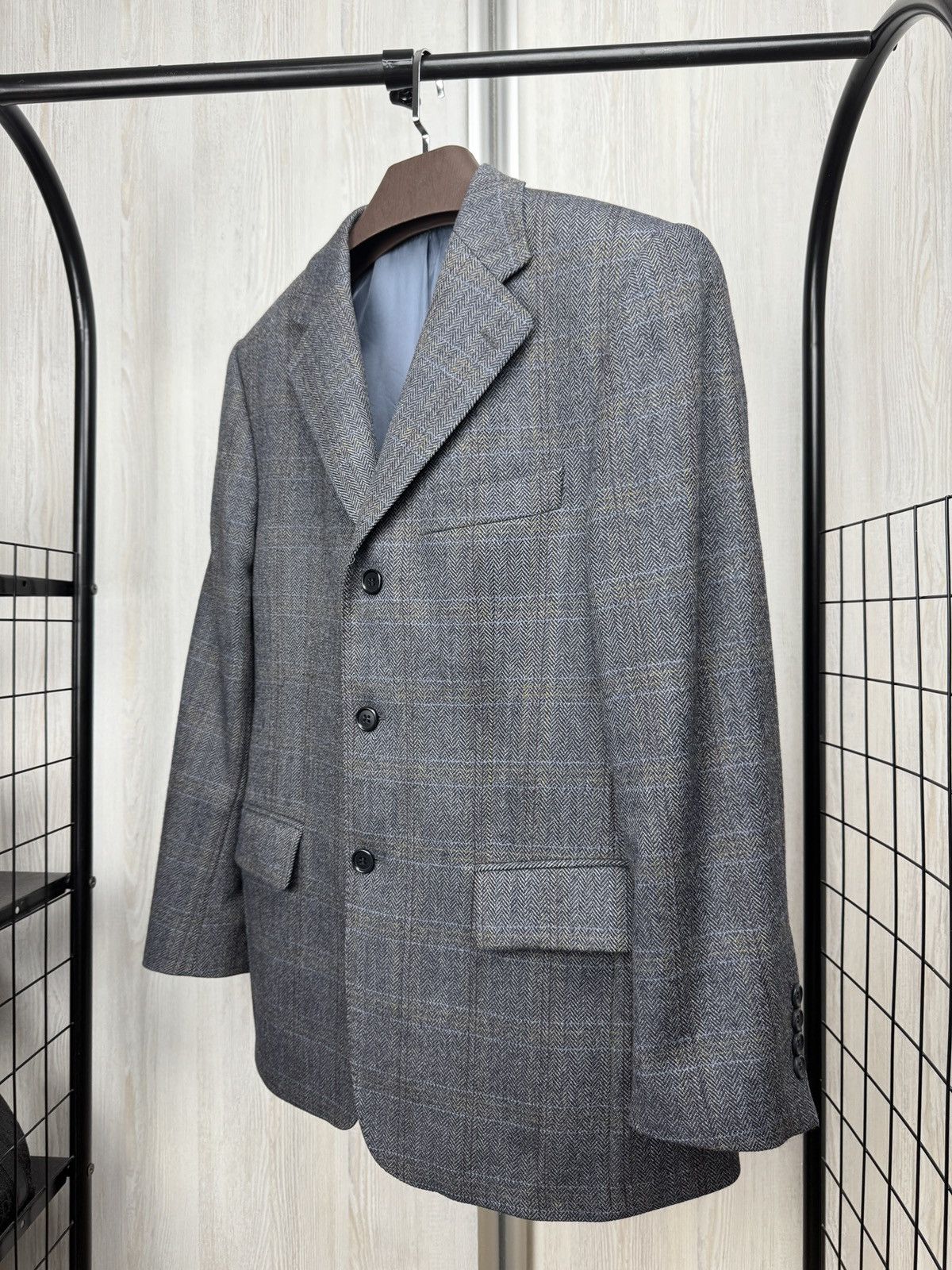 Magee Magee Ireland Tweed wool 3 button grey blazer sport coat Size 38S - 6 Thumbnail