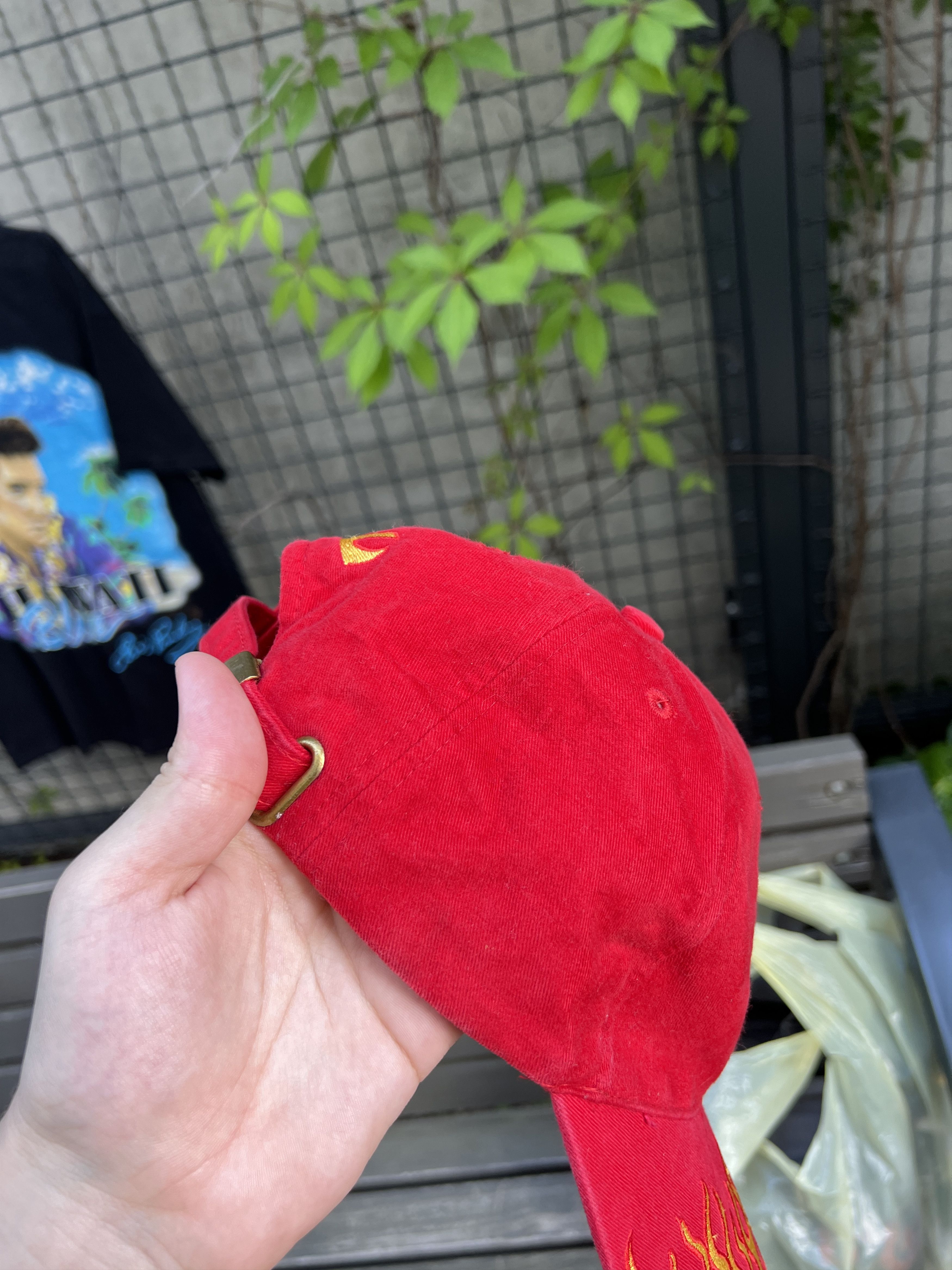 Vintage Vintage Flame Logo Red Cap Size ONE SIZE - 7 Thumbnail