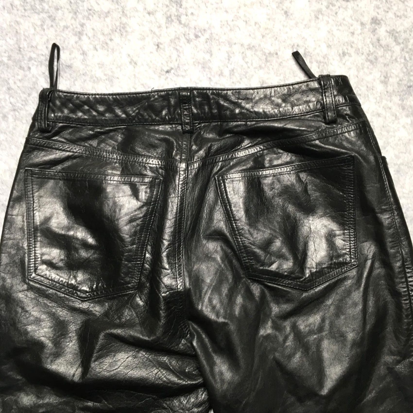 Gap VTG Gap Boot Cut Leather Pants Womens 6 Black Lined Five Pocket Dressy Pants Jeans Size 28" / US 6 / IT 42 - 5 Thumbnail