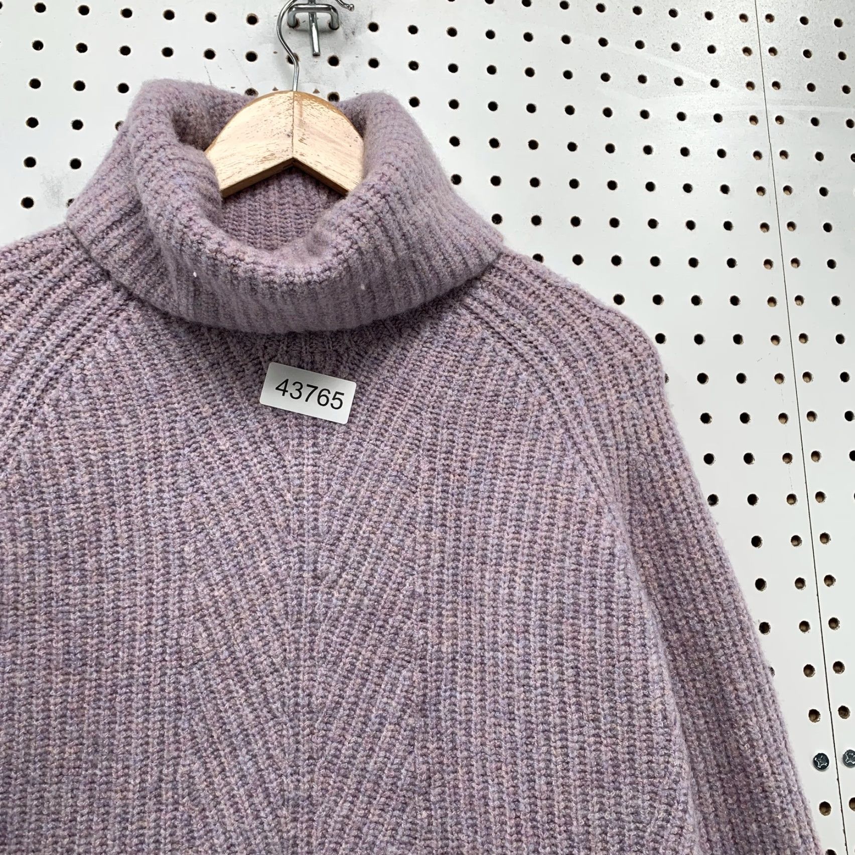 Madewell Madewell Wool Blend Purple Turtleneck Sweater Womens 2XS Knit Pullover, Cozy Knit Pullover, Winter Fall, Purple, 2XS Womens Pullover Size XXS / US 00 / IT 34 - 5 Thumbnail