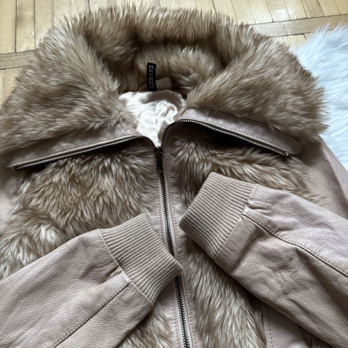 If Six Was Nine 📌 Vintage Y2K H&M Faux Fur Leather Avant-Garde Bomber Jacket Size S / US 4 / IT 40 - 8 Thumbnail