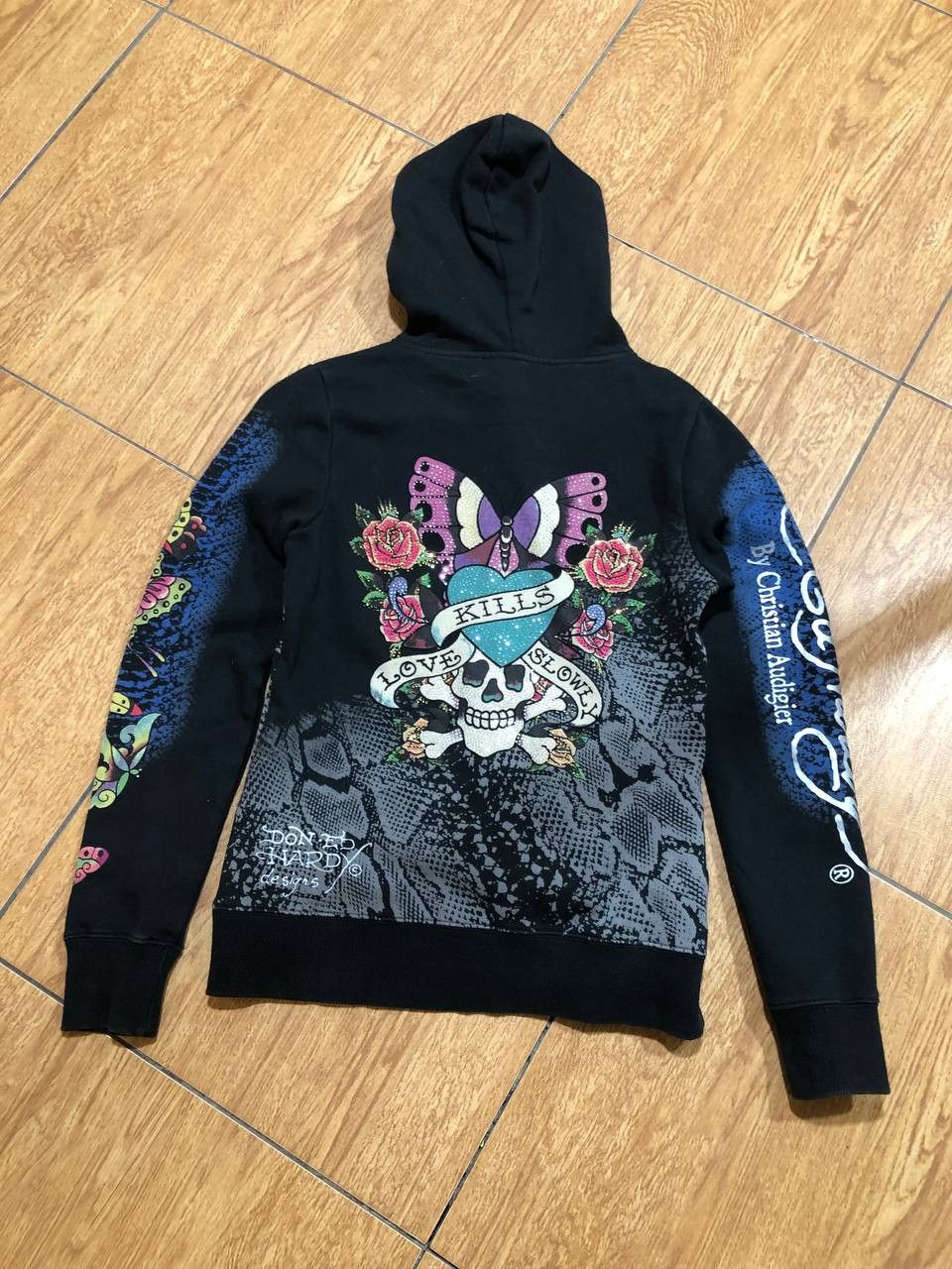 Ed Hardy Ed Hardy Full Zip Hoodie Heart Tattoo Graphic Hooded Size S / US 4 / IT 40 - 9 Thumbnail