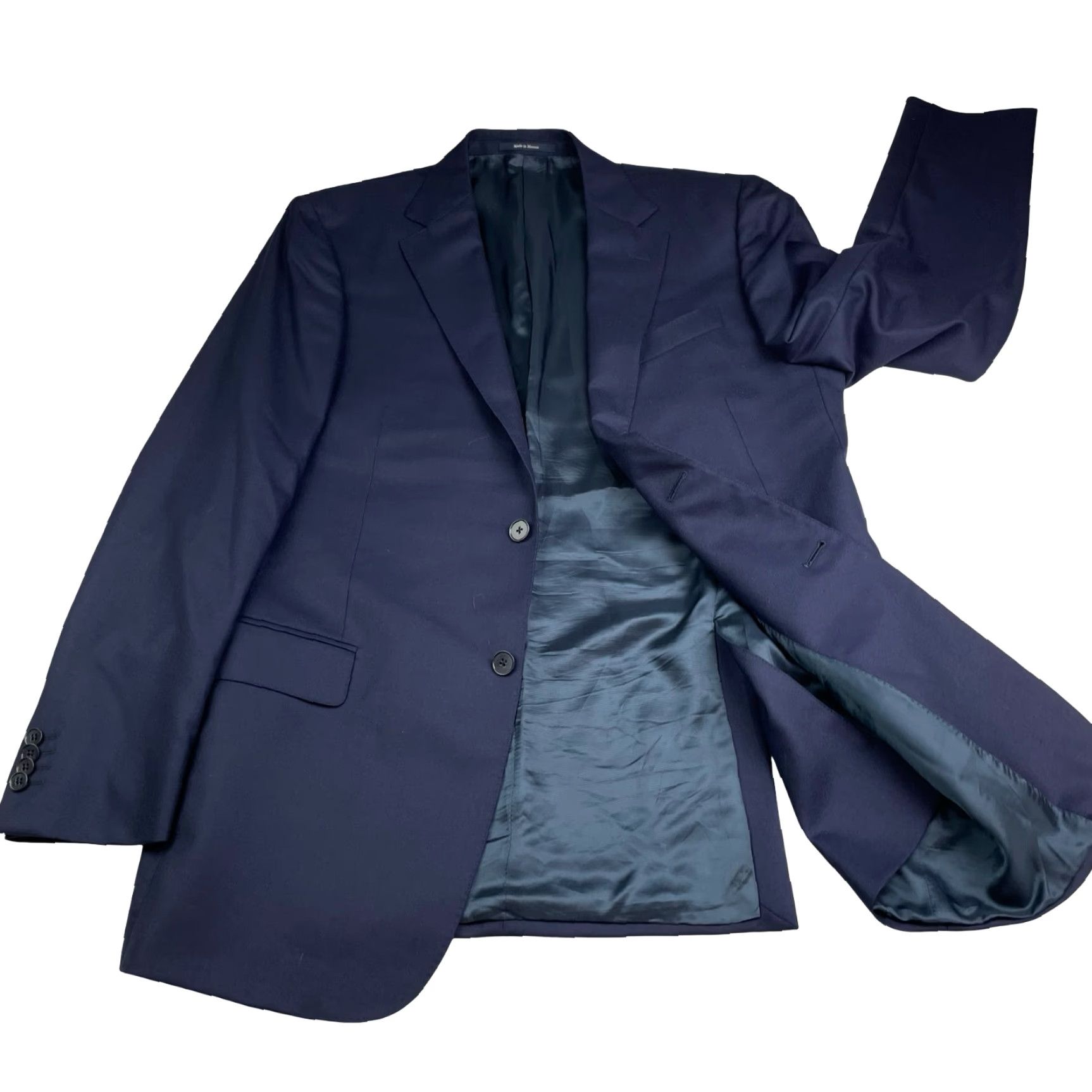 Ermenegildo Zegna VINTAGE? (No) Ermenegildo Zegna x Gritti Blazer Men 2-Button Navy Wool 42R US 52 EU Jacket Blazer Navy Blue Notch Lapel 100% Wool Size 42R - 3 Thumbnail