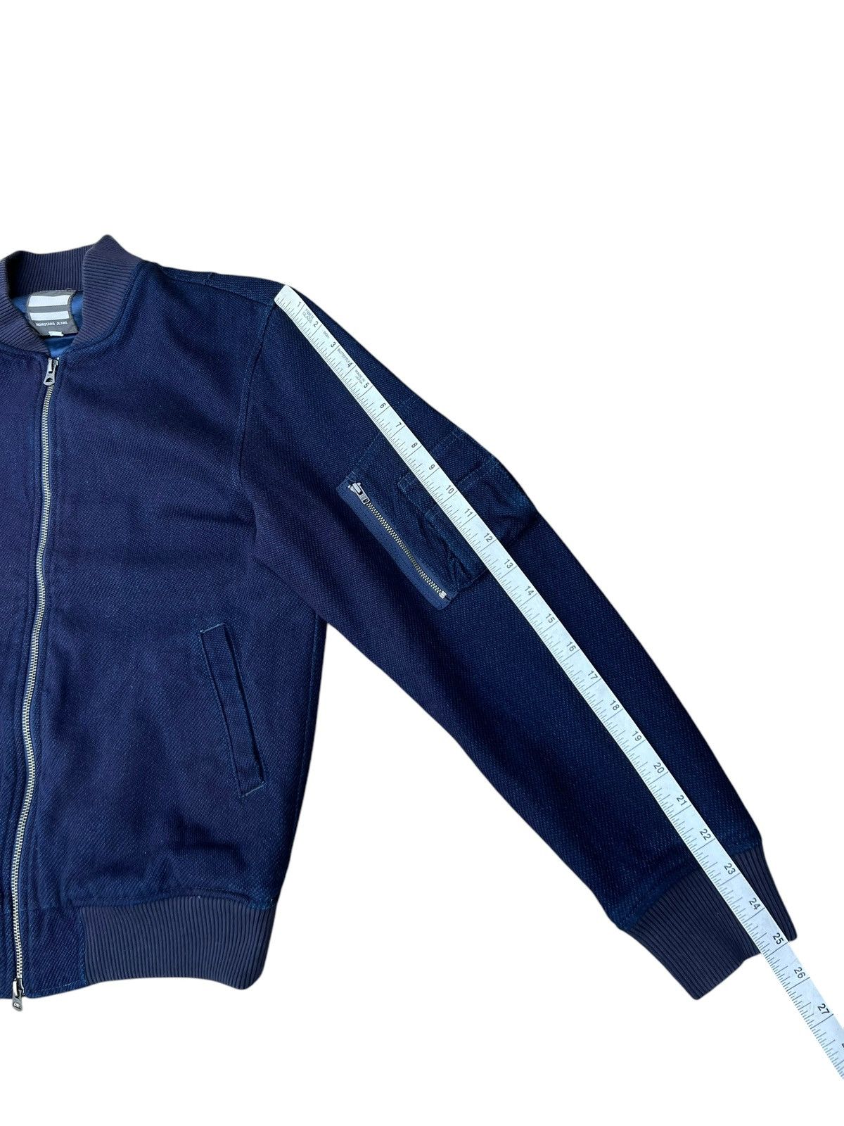 Momotaro Jeans Momotaro Jeans Indigo Blue Sashiko Kendo Ma-1 Bomber Jacket Size US M / EU 48-50 / 2 - 3 Thumbnail