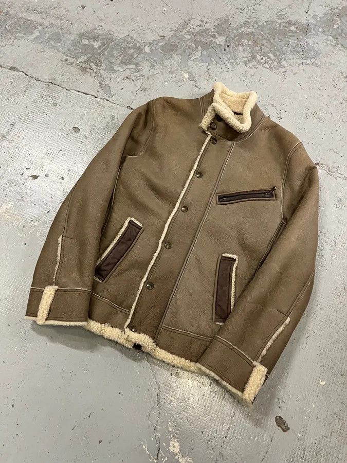 Dolce & Gabbana 2010s Dolce & Gabbana Beige Shearling Leather Jacket Size US S / EU 44-46 / 1 - 4 Thumbnail