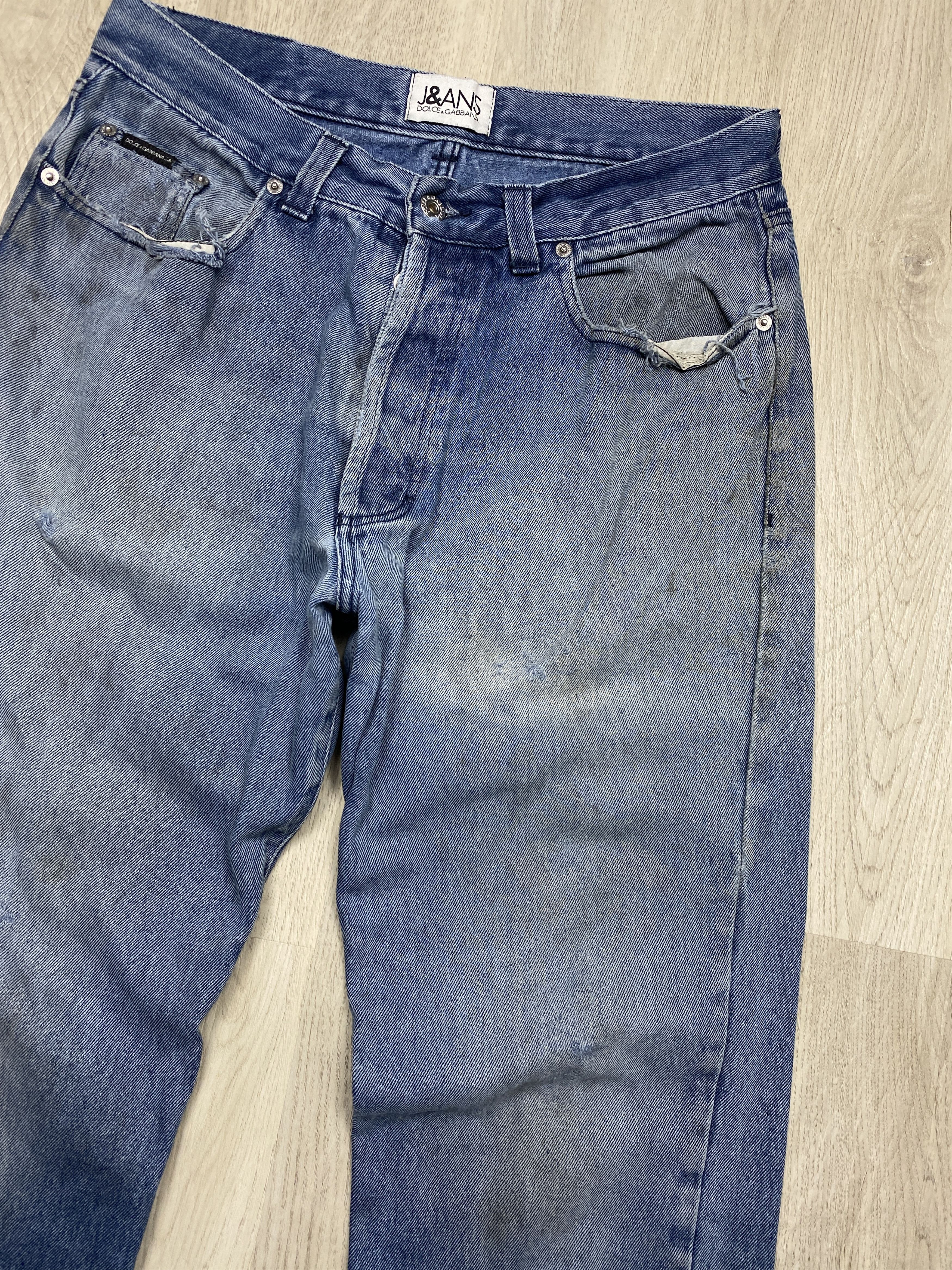 Dolce & Gabbana Dolce & Gabbana Vintage Distressed Mens Denim Pants Jeans Size US 36 / EU 52 - 2 Thumbnail