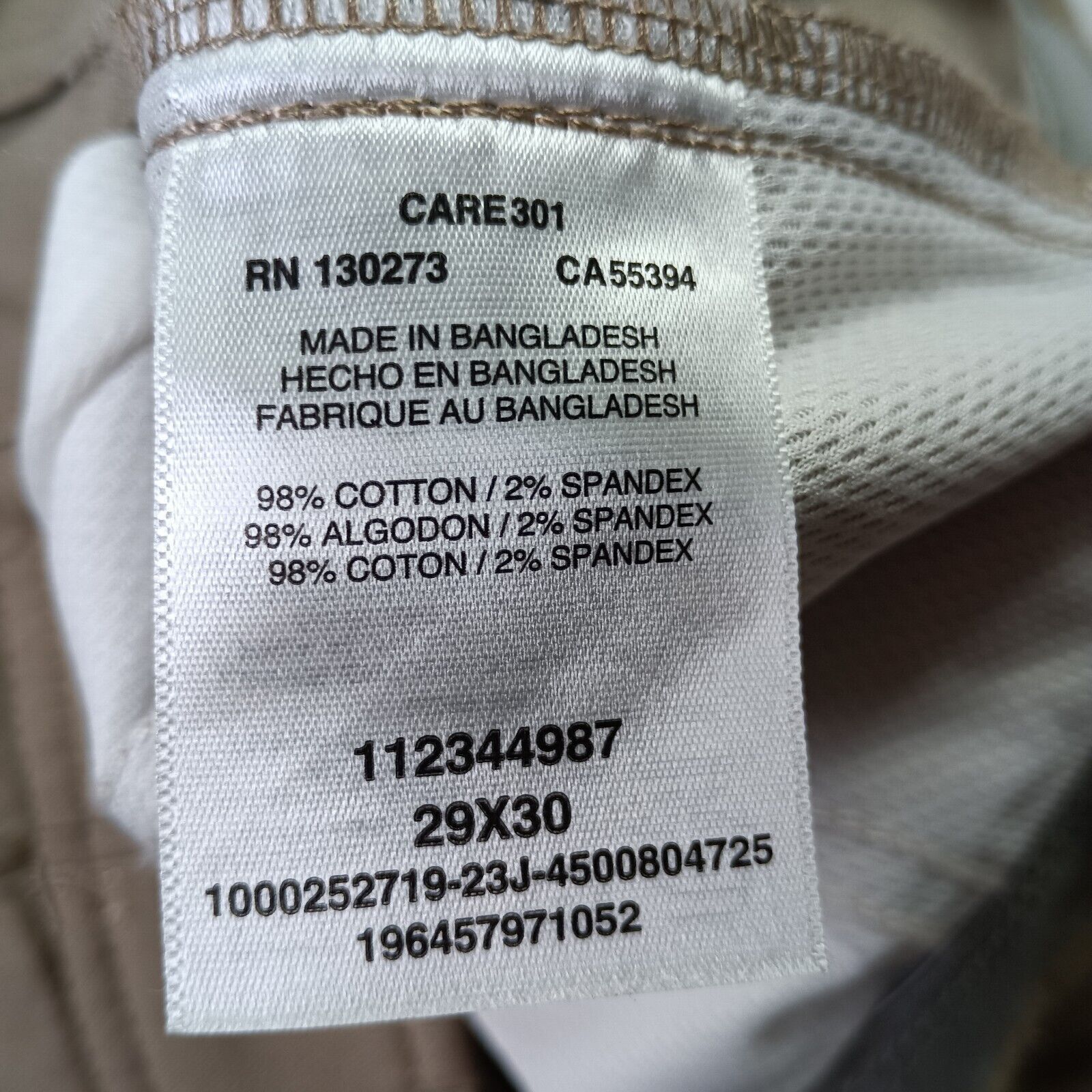 Lee Lee Flat Front Chino Motion Pants Men's 29x30 Beige Slim Fit Size US 29 - 5 Thumbnail