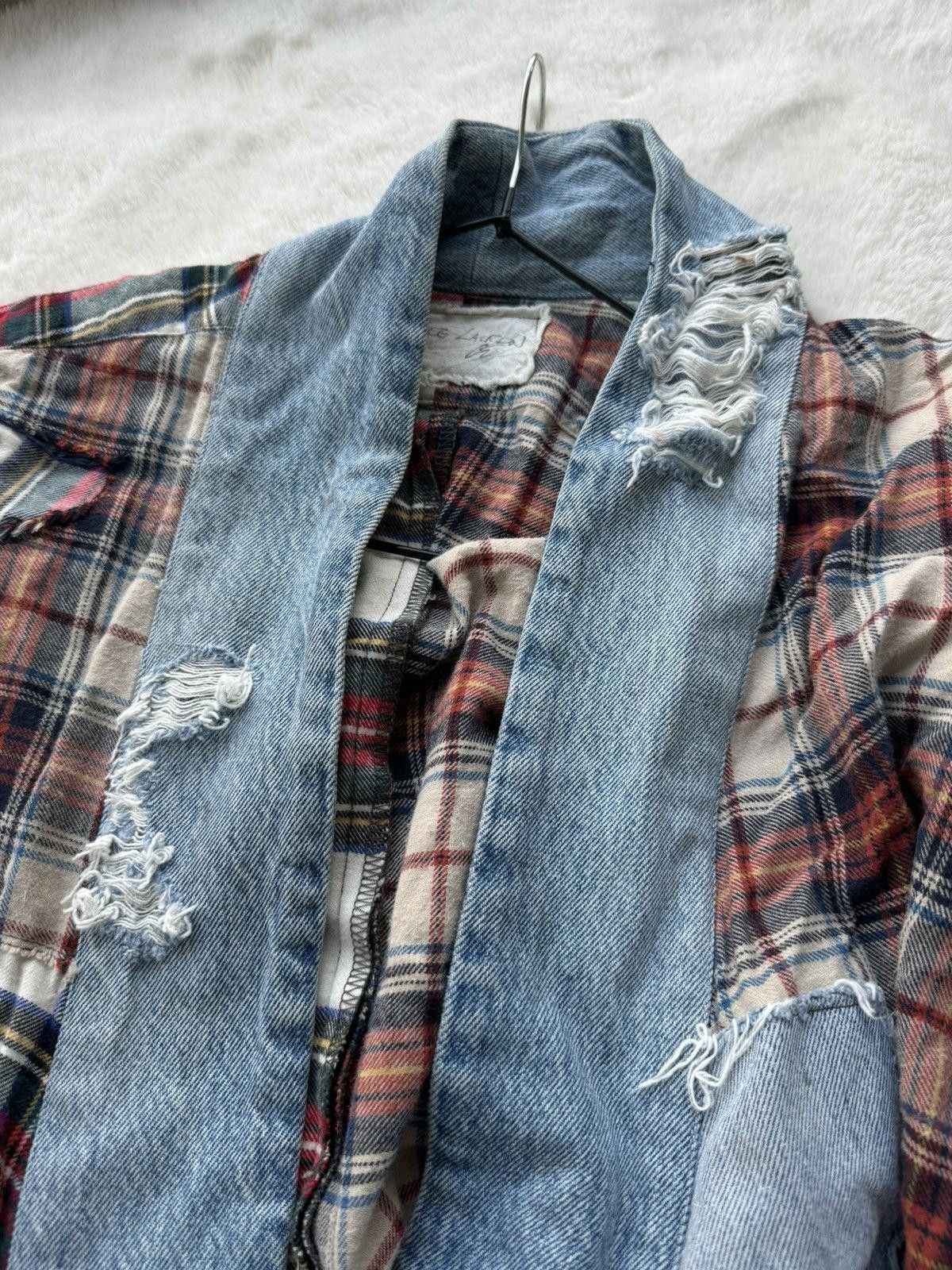 Greg Lauren Greg Lauren Flannel Patchwork Kimono Shirt Jacket Size US M / EU 48-50 / 2 - 5 Thumbnail