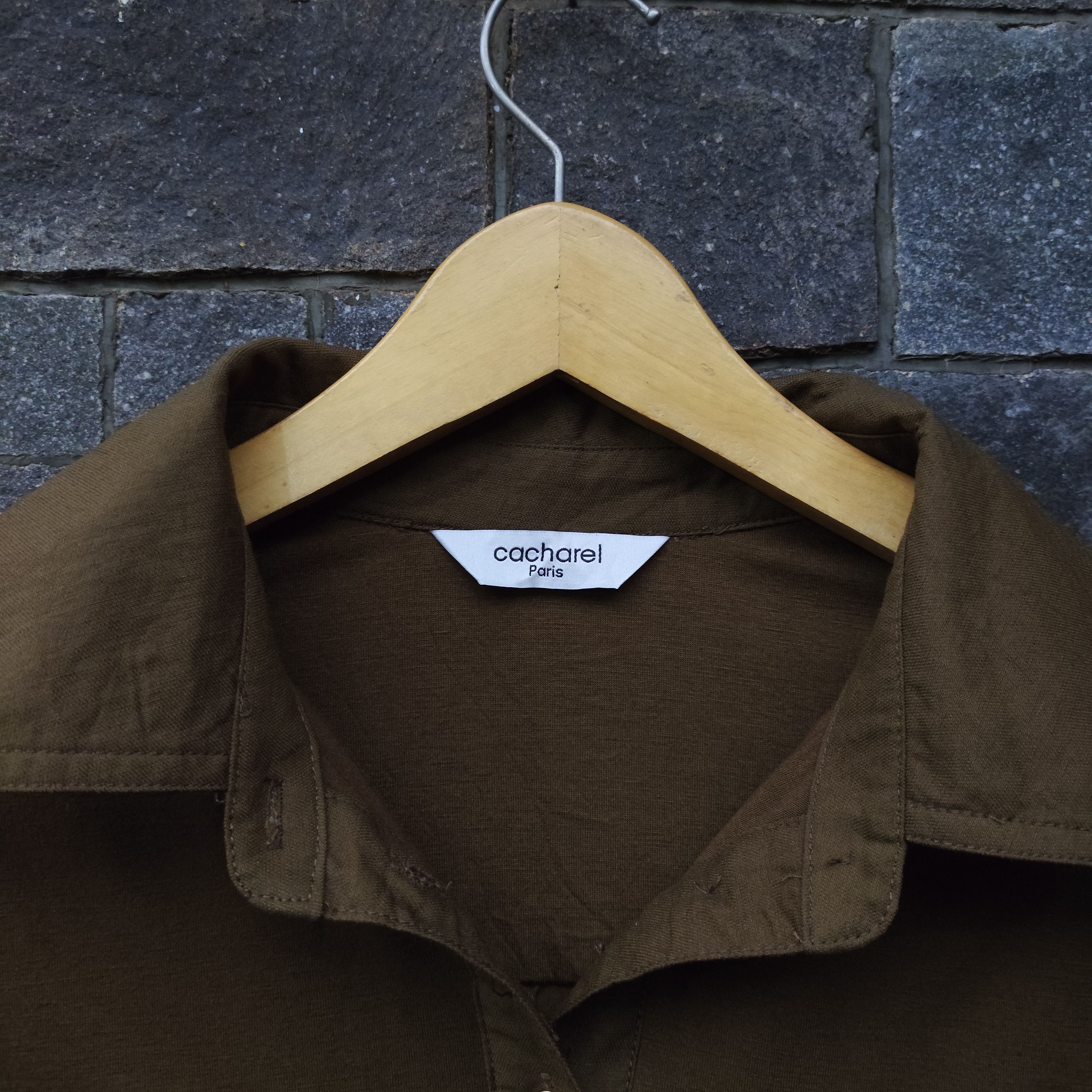 Cacharel Cacharel Longsleeve Shirts Olive Green Size XL / US 12-14 / IT 48-50 - 2 Thumbnail