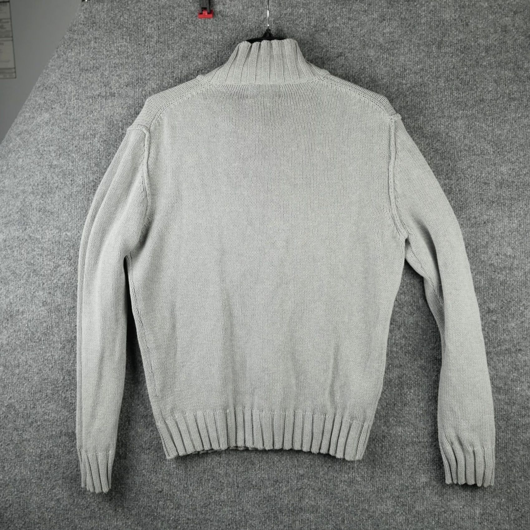 Vintage Ocean Sailing Club Member Mens Gray Cotton Knit Henley Mock Neck Sweater Medium Size US M / EU 48-50 / 2 - 4 Thumbnail