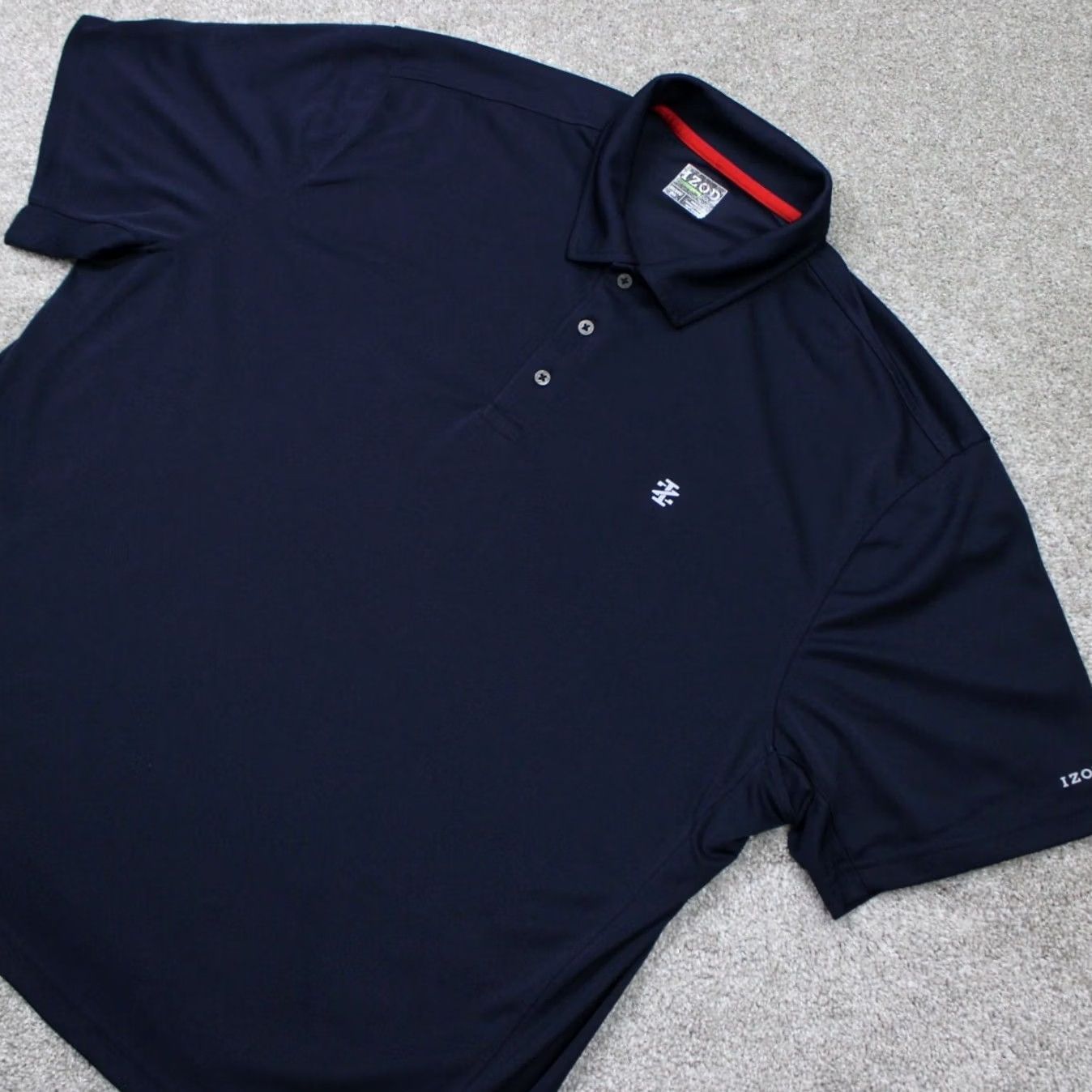 Izod IZOD Polo Shirt mens 2XL XXL Blue Polyester Stretch Short Sleeve Golf Pullover Size US XXL / EU 58 / 5 - 3 Thumbnail
