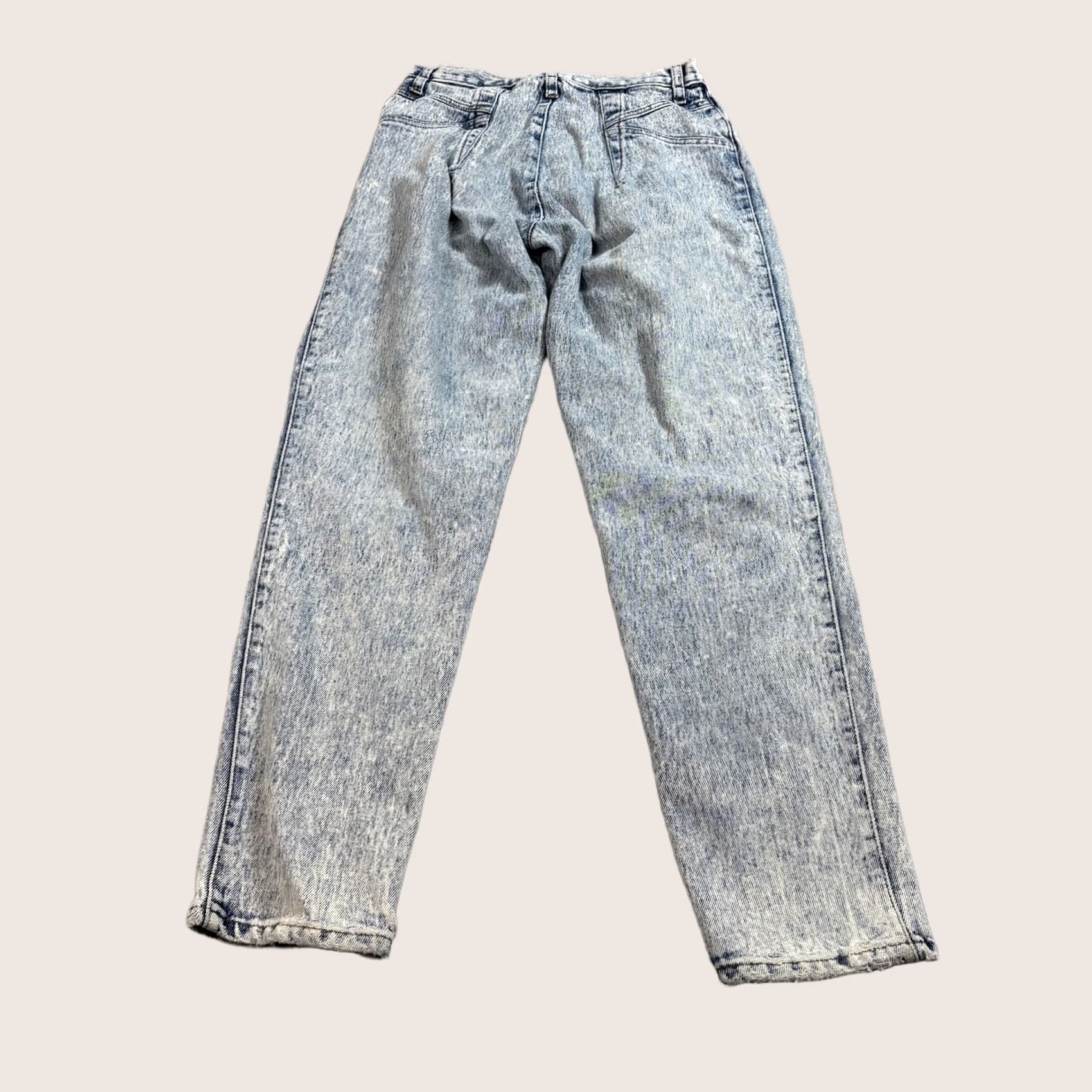 Vintage VINTAGE Bonjour Jeans Womens 5/6 Blue Acid Wash High Rise Tapered 90s Denim Jeans Mens Size 27" / US 4 / IT 40 - 1 Thumbnail