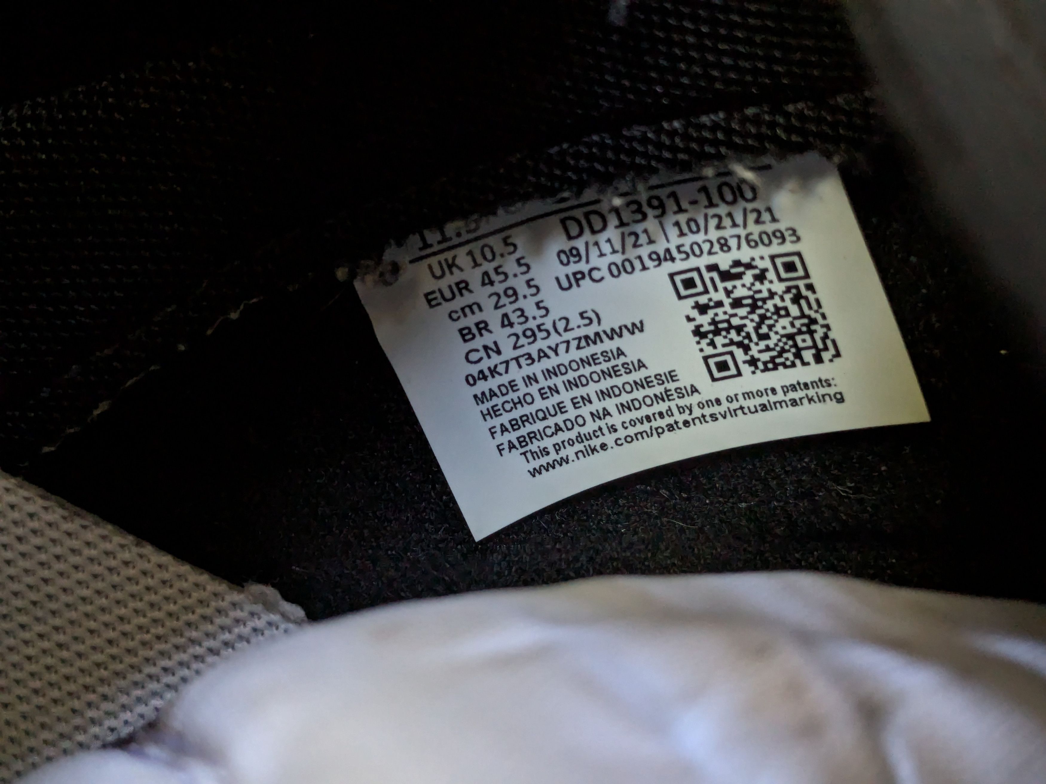 Nike Nike Dunk Low Retro Panda 11.5 White Black DD1391-100 Size US 11.5 / EU 44-45 - 9 Thumbnail