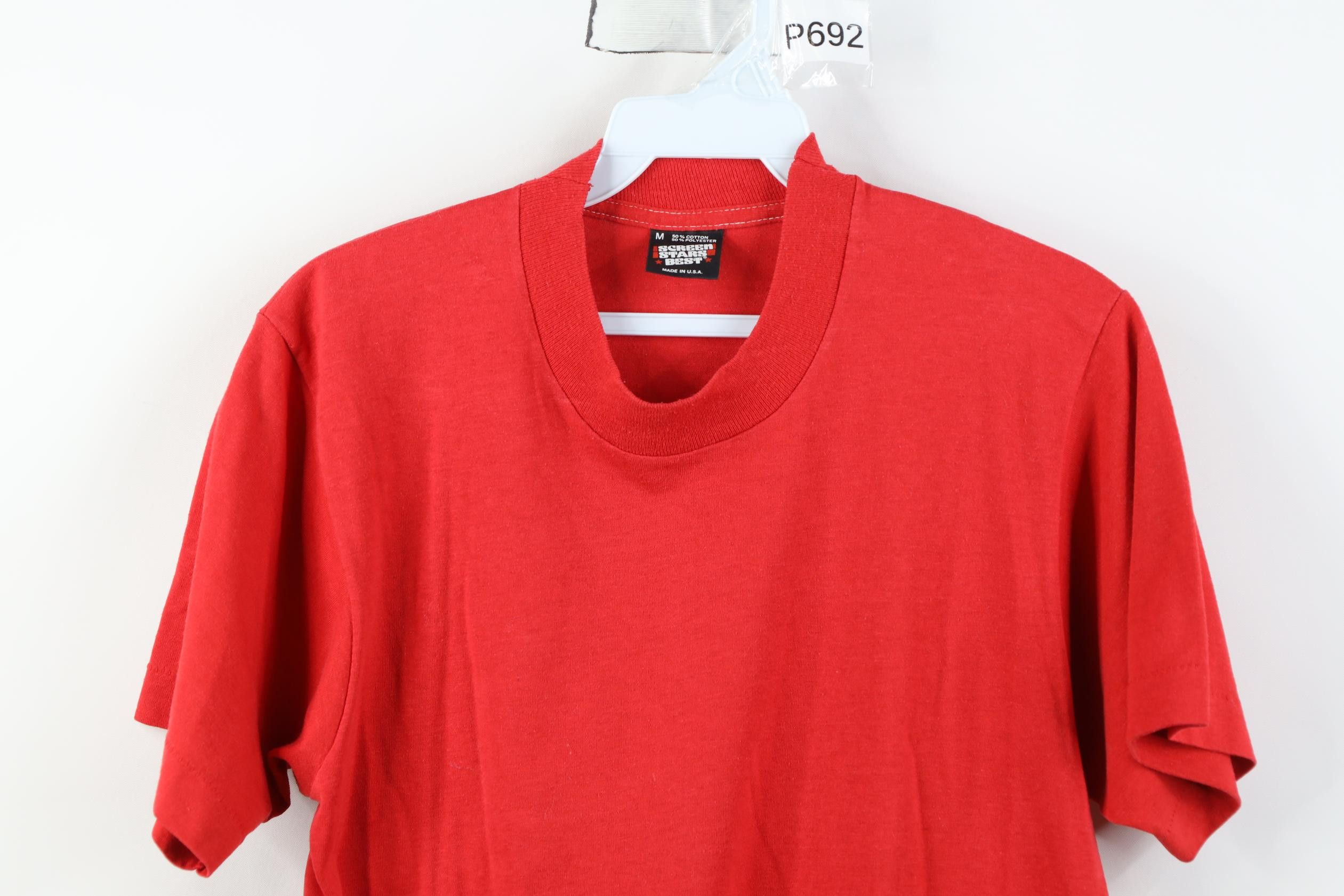 Vintage Vintage 80s 90s Streetwear Short Sleeve T-Shirt Red USA Size US M / EU 48-50 / 2 - 2 Thumbnail