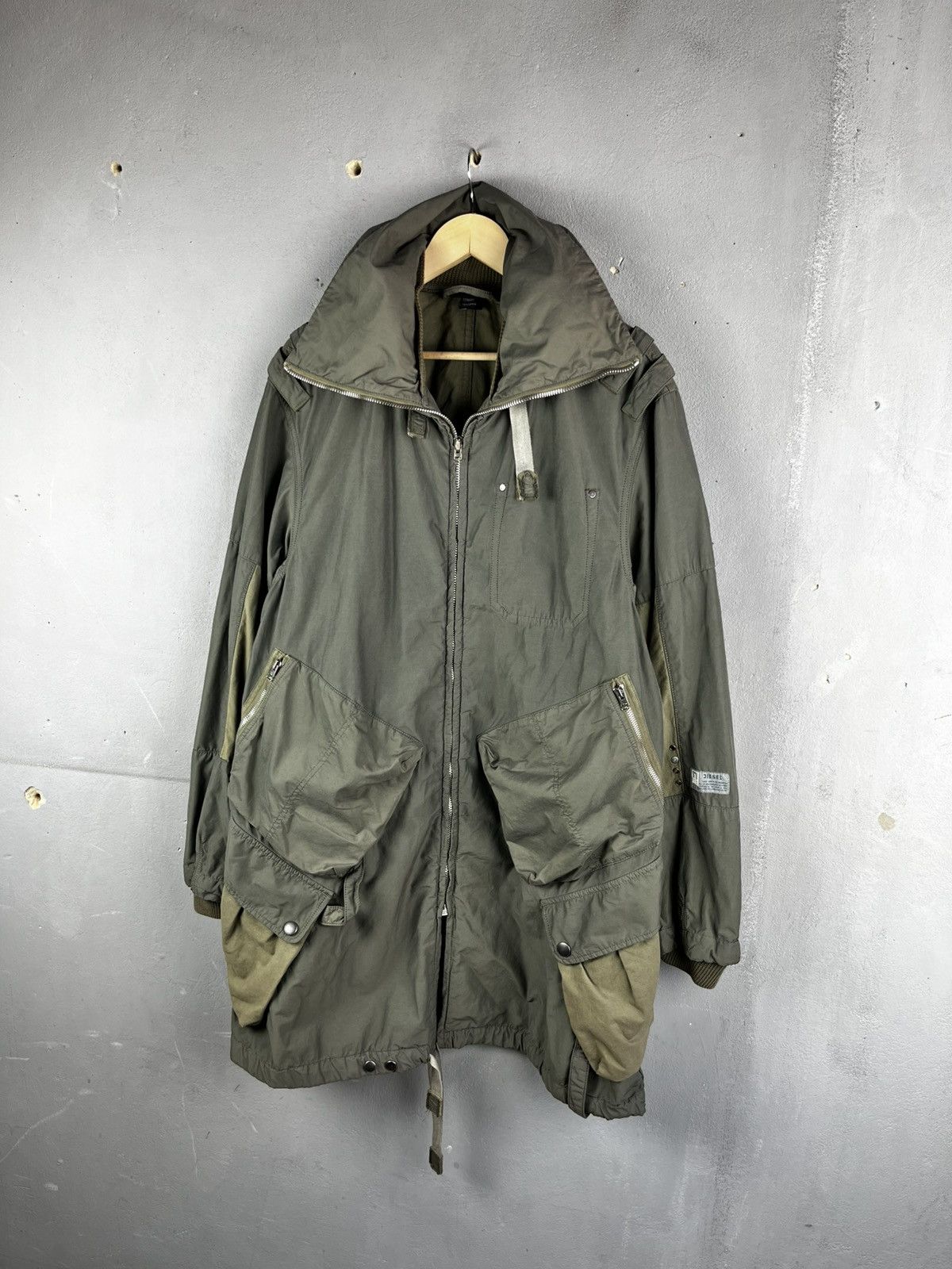 Diesel Diesel 2000s Cyber Millitary Bulletproof jacket archive Size US S / EU 44-46 / 1 - 18 Thumbnail