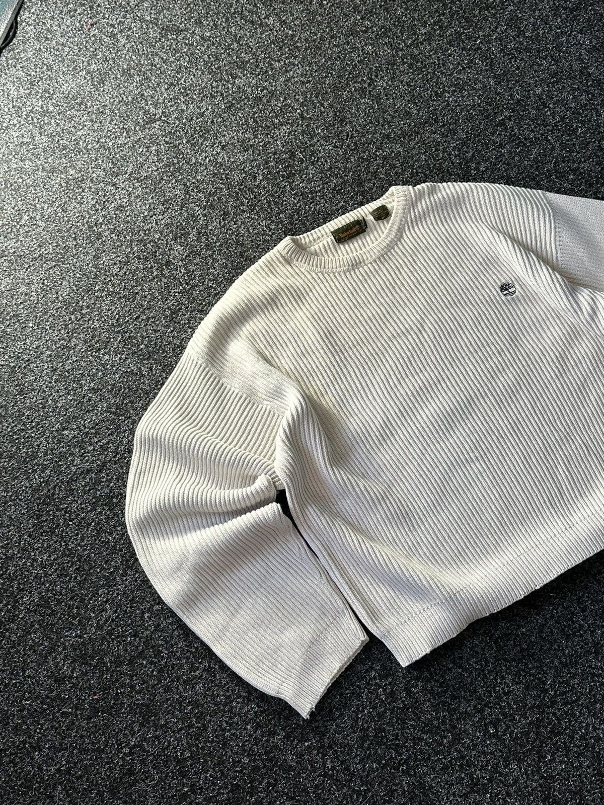 Timberland × Vintage 🚨90s Vintage Timberland Ribbed Knit Sweater Opium y2k Size US XL / EU 56 / 4 - 2 Thumbnail