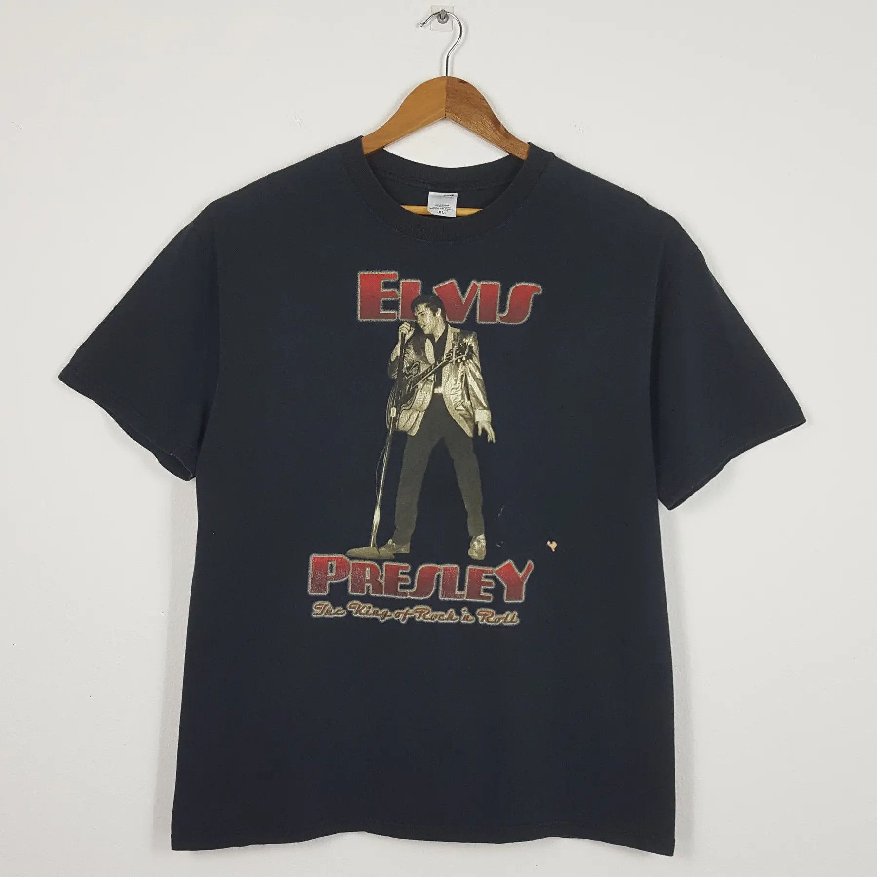 Band Tees × Vintage Elvis Presley American Singer Tour Tshirt Size US XL / EU 56 / 4 - 1 Thumbnail