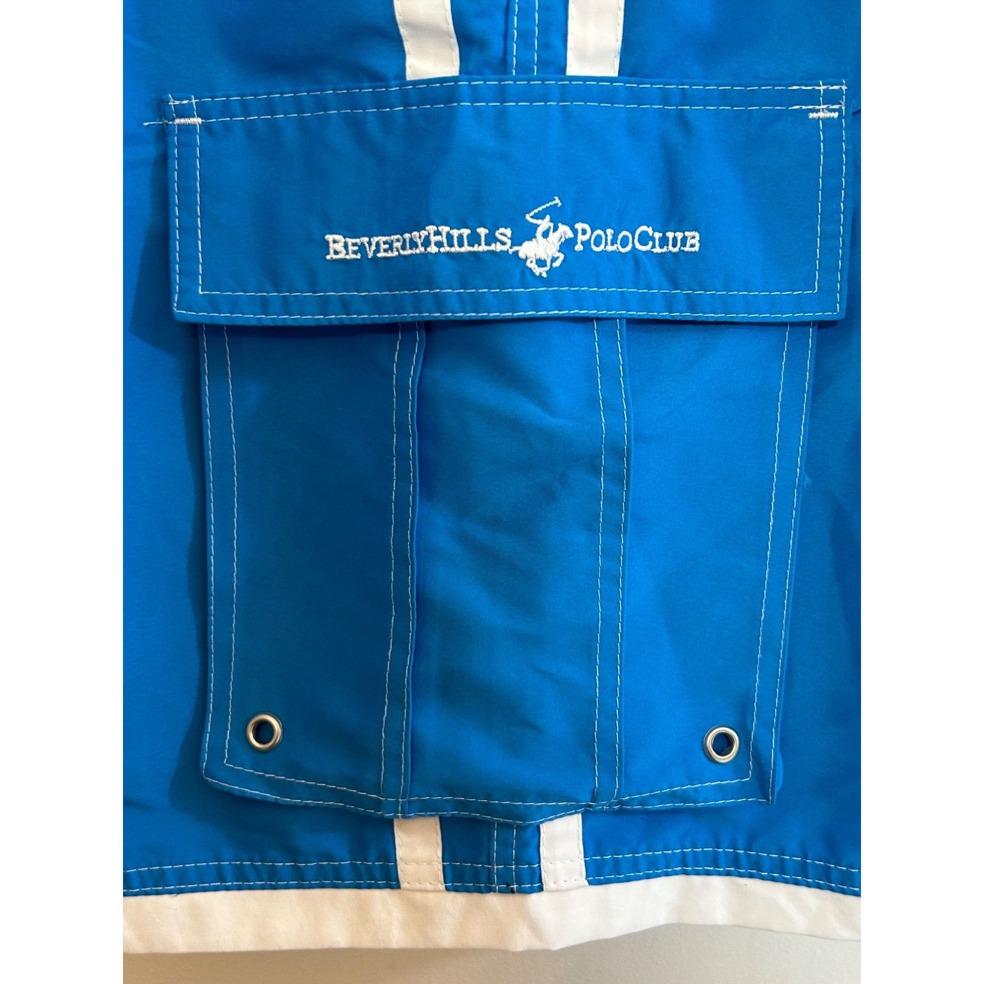 Beverly Hills Polo Club Beverly Hills Polo Club Men’s Swim Trunks M Blue White Trim Size US 32 / EU 48 - 9 Thumbnail