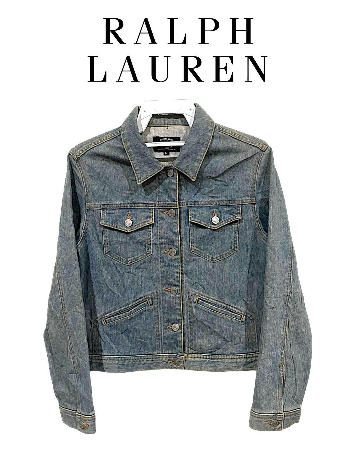 Designer × Ralph Lauren Ralph Lauren Jeans Company Denim Jacket Size L / US 10 / IT 46 - 3 Thumbnail
