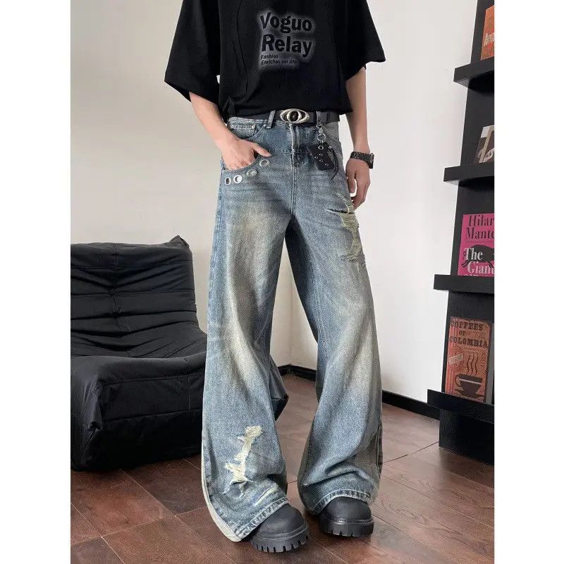 Japanese Brand × Jean Retro high street patchwork micro flared jeans Size US 32 / EU 48 - 4 Thumbnail
