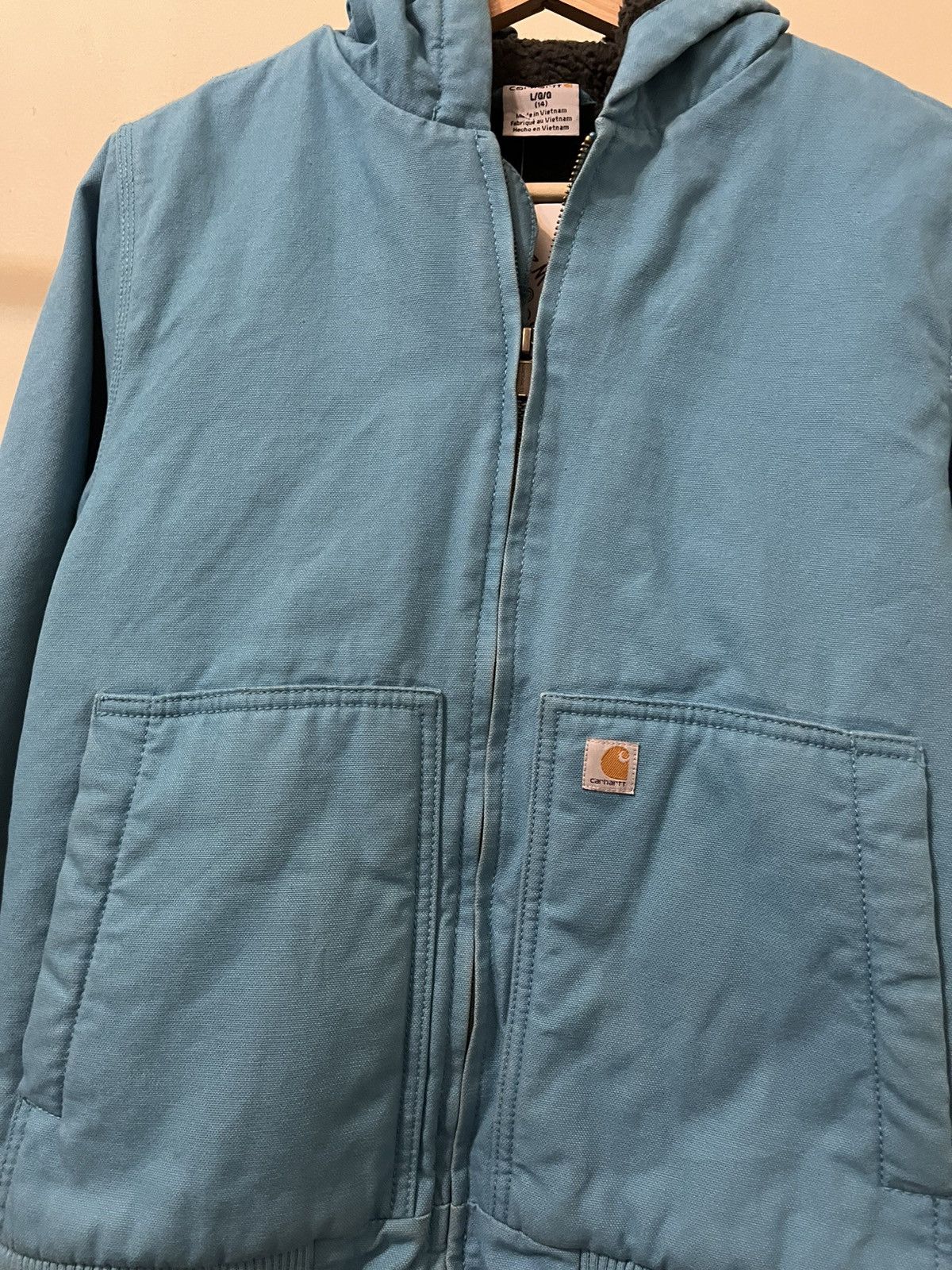 Carhartt × Vintage Vintage Carhartt Baby blue youth sz L jacket Size S / US 4 / IT 40 - 2 Thumbnail