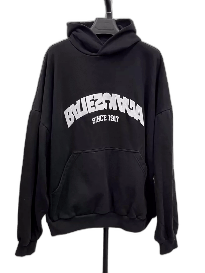 Balenciaga Balenciaga Logo Print Hooded Sweatshirt-2505 Size US XS / EU 42 / 0 - 1 Thumbnail