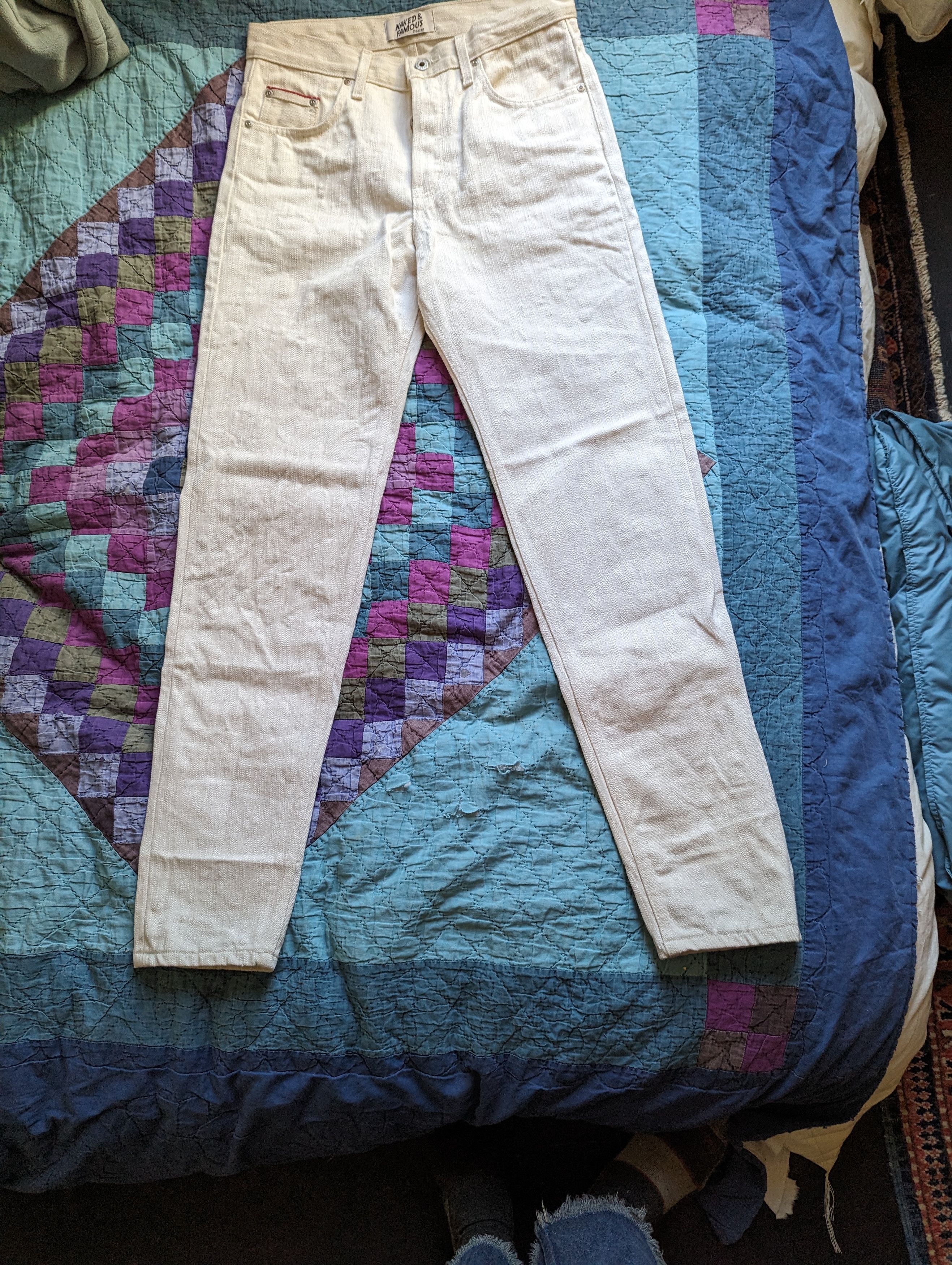 image of Naked Famous Raw Cotton Slub Selvedge, Men's (Size 30)