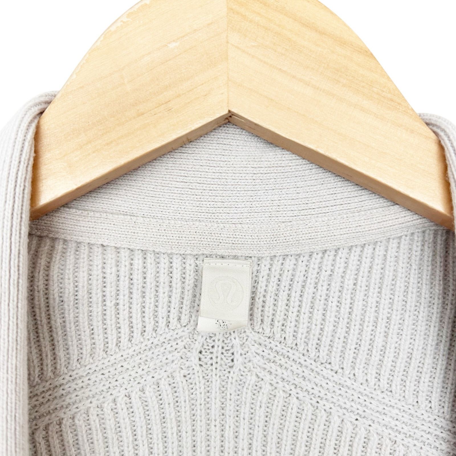 Lululemon Lululemon Cream Merino Wool Ribbed‎ Long Wrap Cardigan Sz 6 Size M / US 6-8 / IT 42-44 - 2 Thumbnail