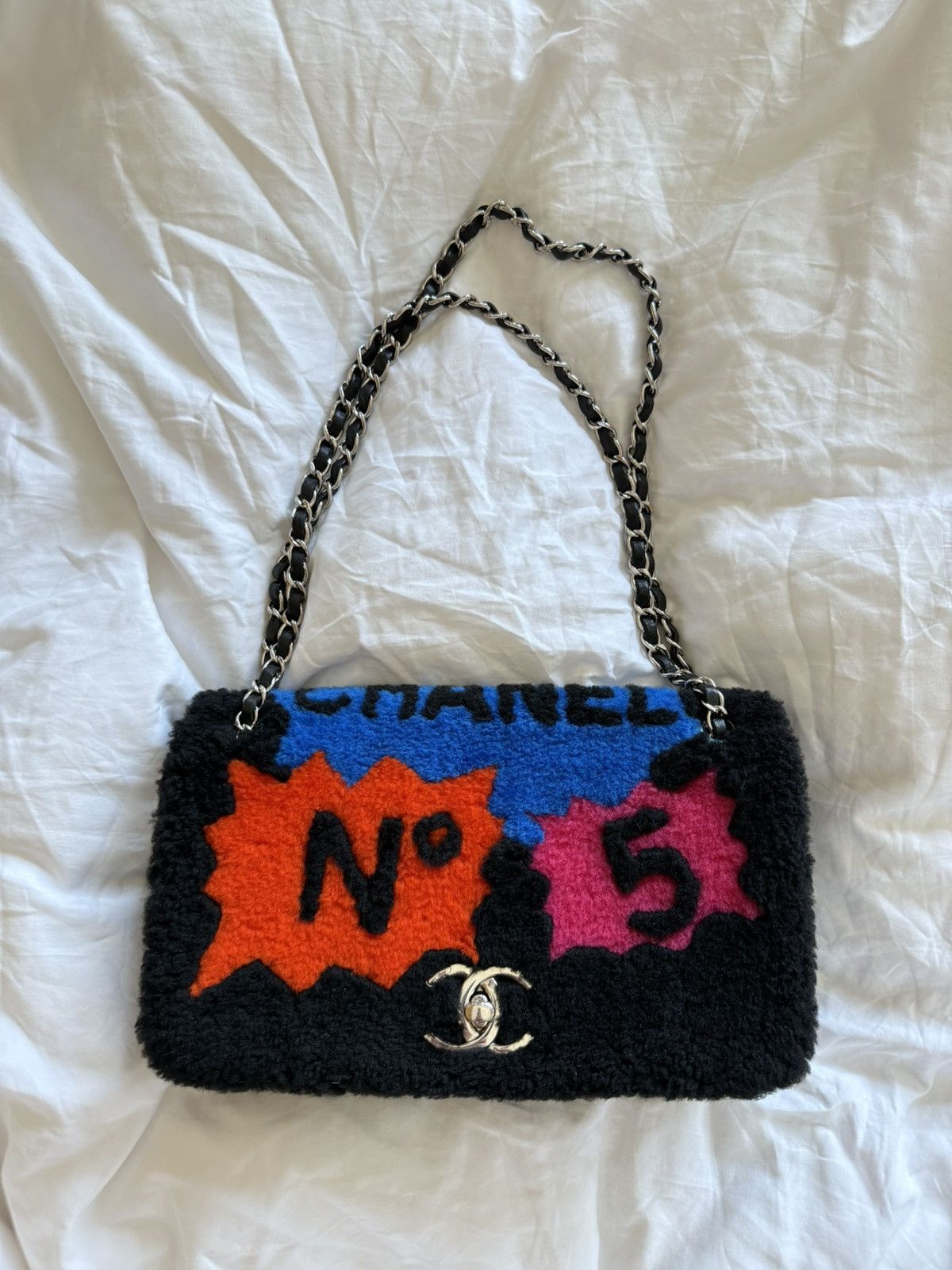 Chanel Chanel 14K Supermarket Shearling Classic Flap Medium Bag Size ONE SIZE - 1 Thumbnail