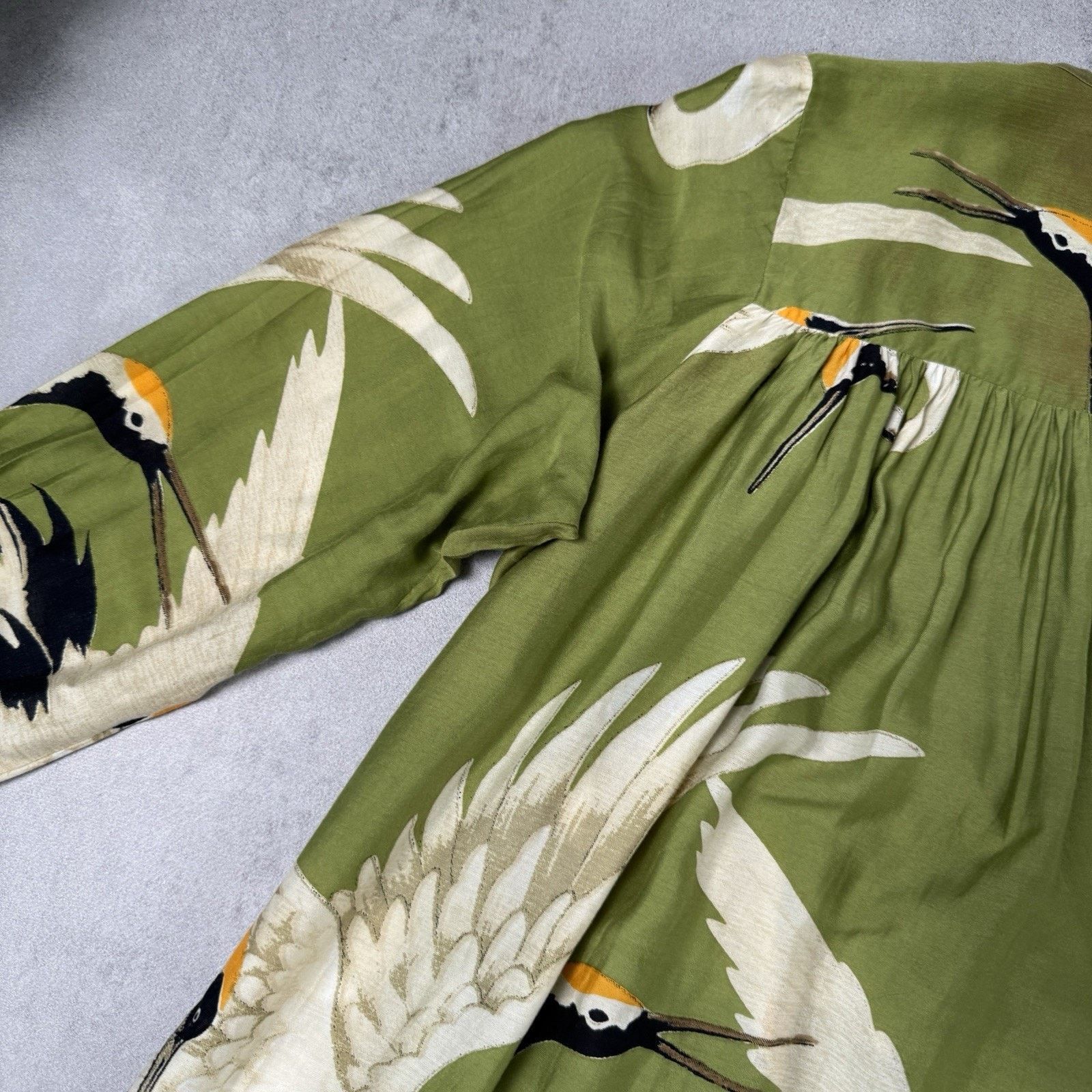 Vintage ONE HUNDRED STARS Stork Duster Coat in Green One Size Size ONE SIZE - 20 Thumbnail