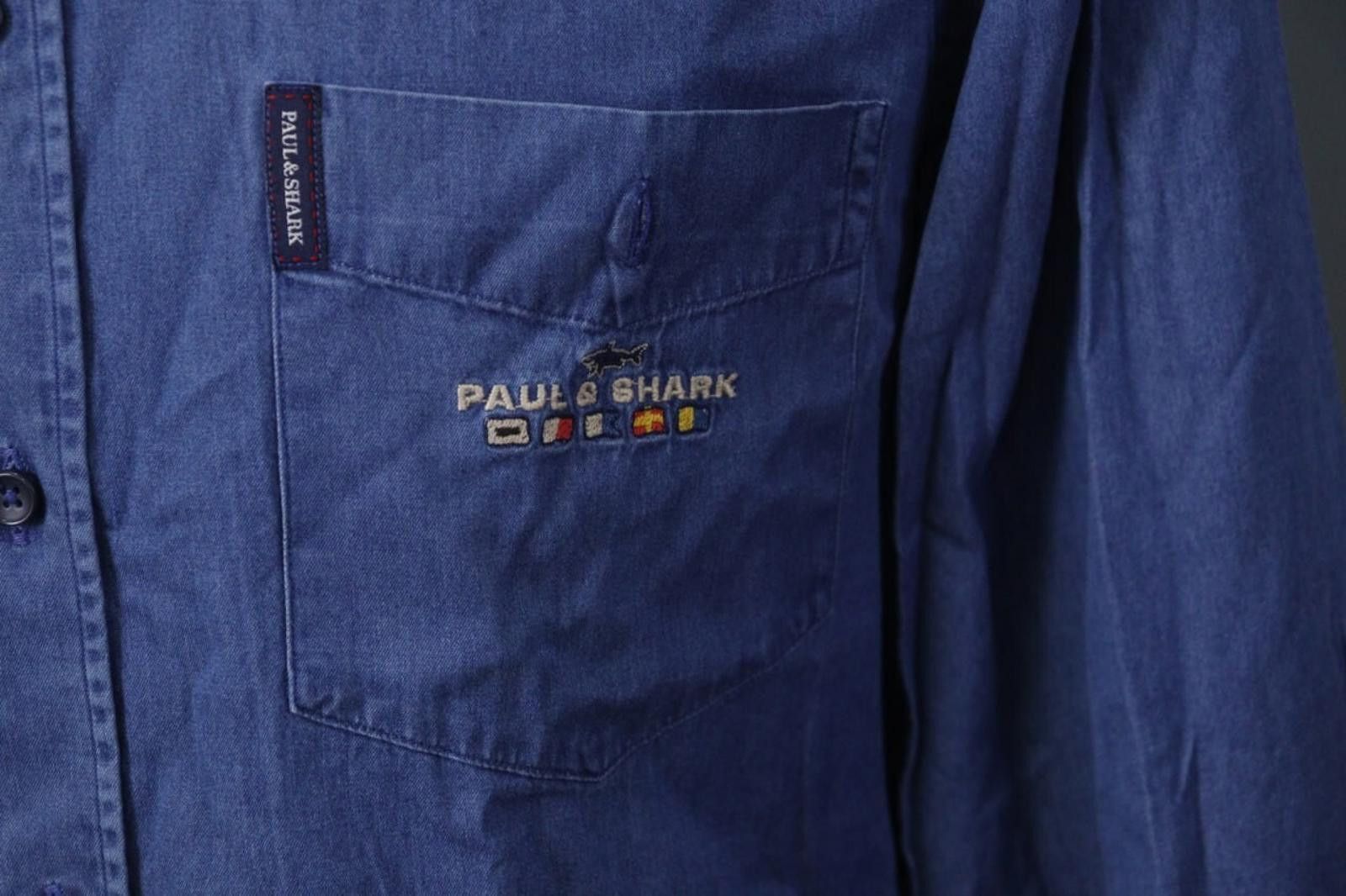 Paul & Shark Paul & Shark Blue Collared Fit Button Front Shirt Size 39 Size US M / EU 48-50 / 2 - 5 Thumbnail