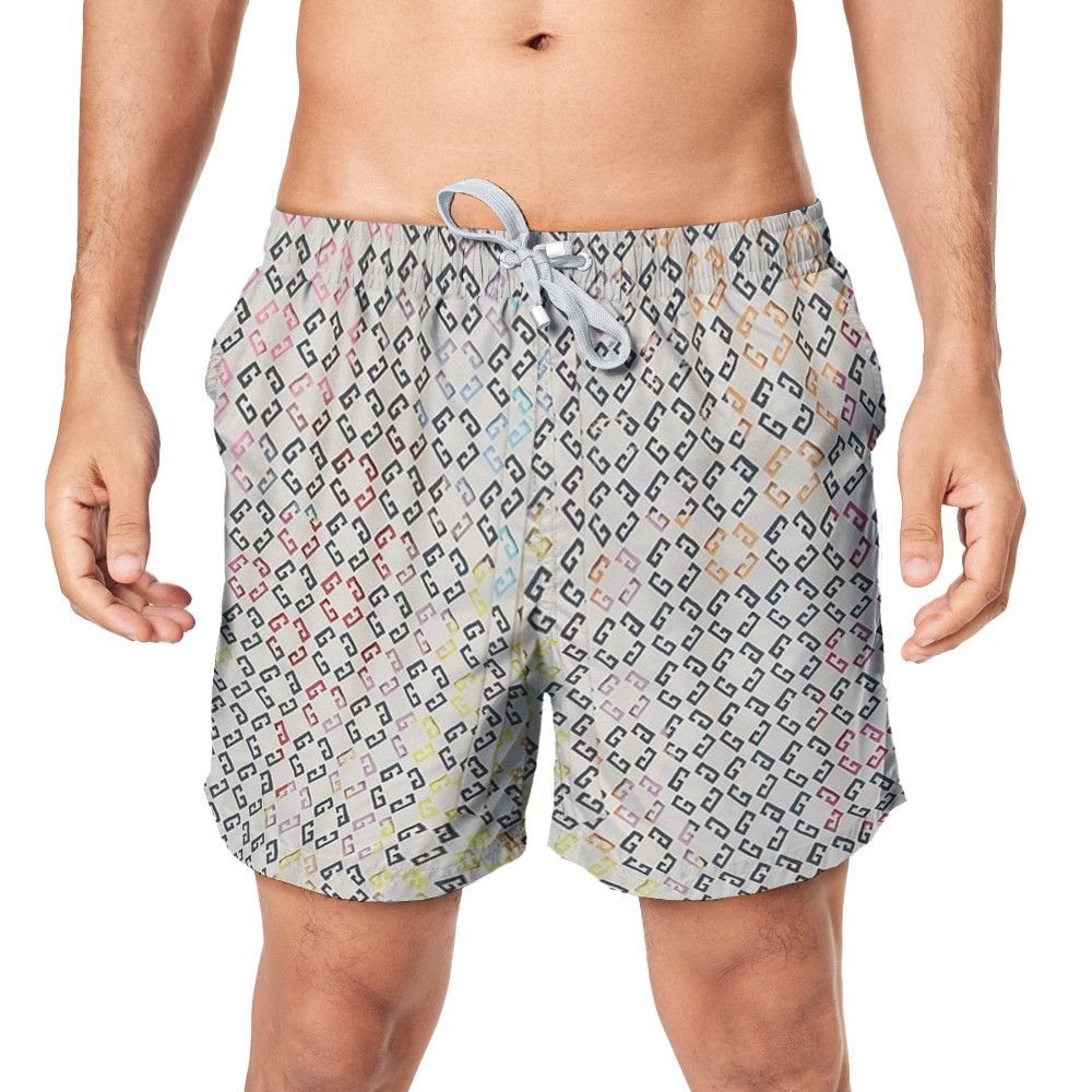 Designer Multicolor Monogram Pajama Shorts Size US 30 / EU 46 - 1 Thumbnail