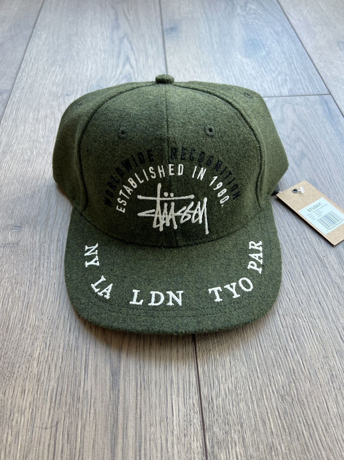 Stussy Worldwide Low Pro Cap Hat “Forest”