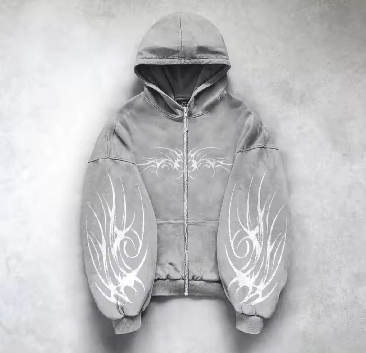 Other High Street Punk Y2K Hip Hop 3D Dark Print Graffiti Hoodies Size US M / EU 48-50 / 2 - 3 Thumbnail