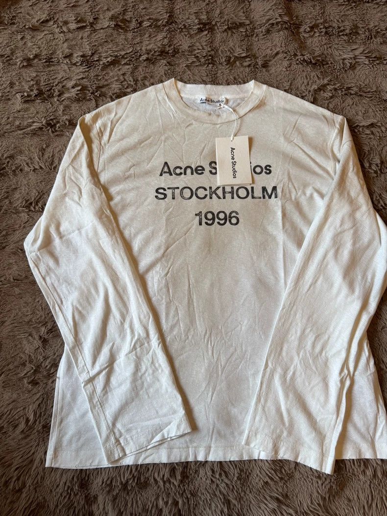 Acne Studios Acne Studios White letter long-sleeved shirt Size US S / EU 44-46 / 1 - 5 Thumbnail