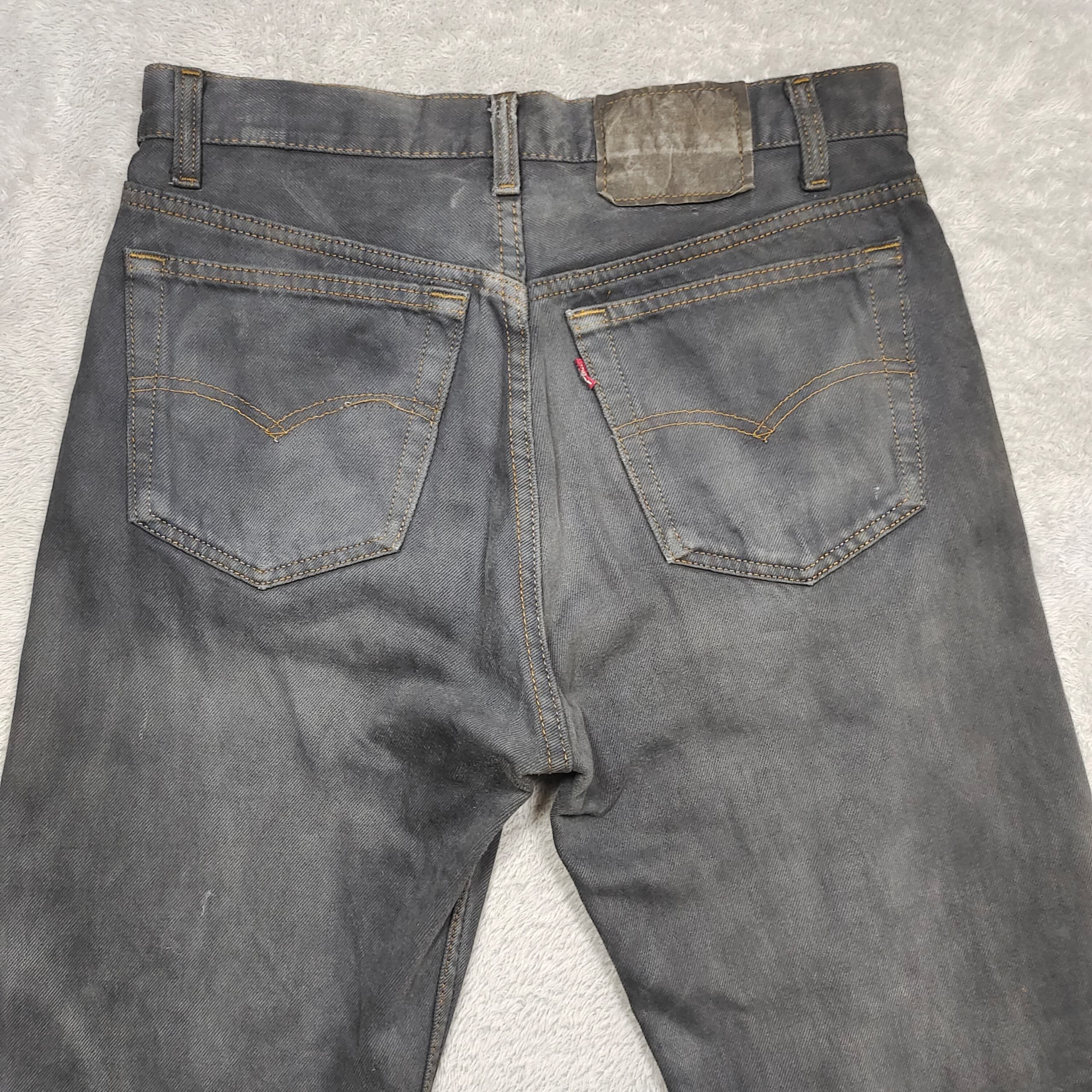 Levi's Vintage 90s Levi’s 501 Overdyed Black Patched Knees Charcoal Size US 30 / EU 46 - 10 Thumbnail