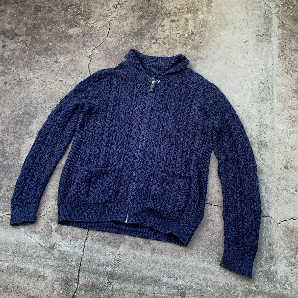 Polo Ralph Lauren 🇺🇸 Vintage 90s Ralph Lauren Knitted Zip Cashmere Sweater Size US S / EU 44-46 / 1 - 3 Thumbnail