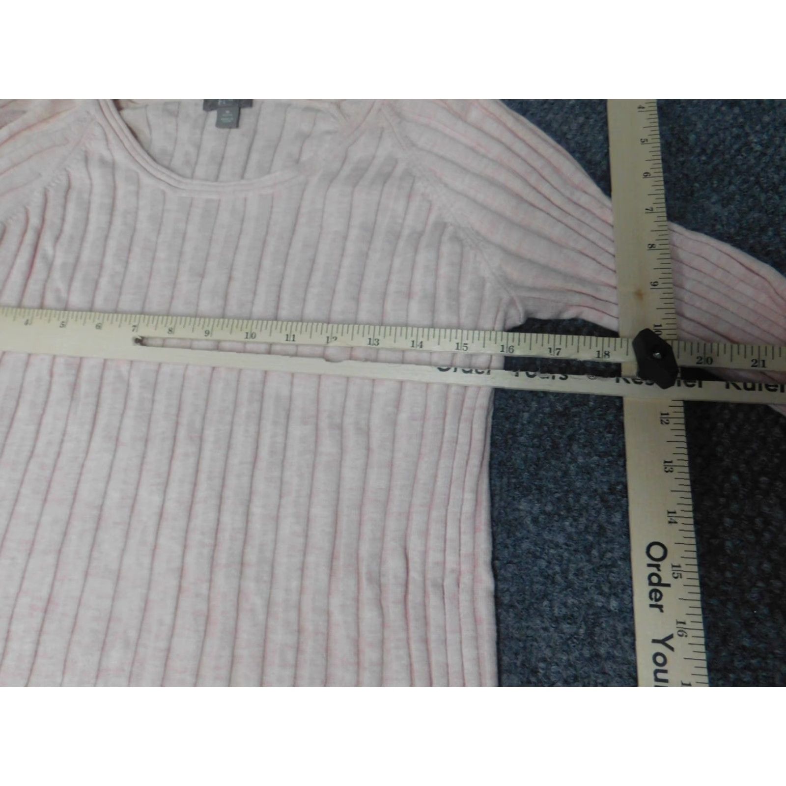 J. Jill J. Jill Womens Sweater Pullover Knit Crew Neck Raglan Long Sleeve Pink Petite Medium Regular Stretch Button Knit Winter Size M / US 6-8 / IT 42-44 - 5 Thumbnail