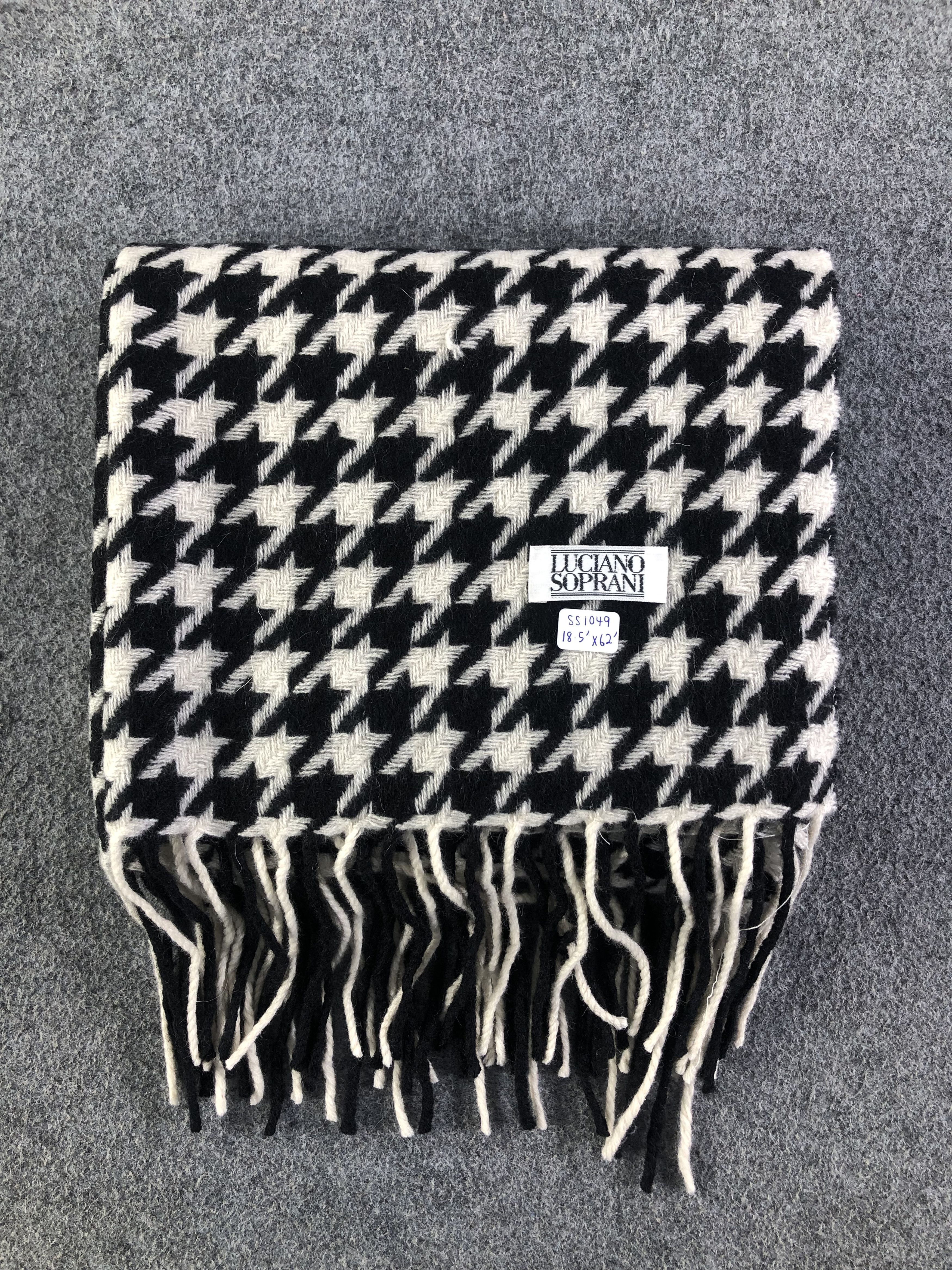 Vintage Luciano Soprani Houndstooth Scarf / Muffler / Neckwear Size ONE SIZE - 5 Thumbnail