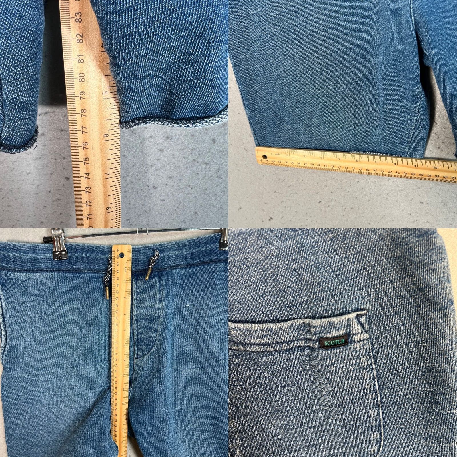 Scotch & Soda Scotch & Soda Shorts Medium With Drawstring Waist Blue Denim Look Sweat Size 32" / US 10 / IT 46 - 8 Thumbnail