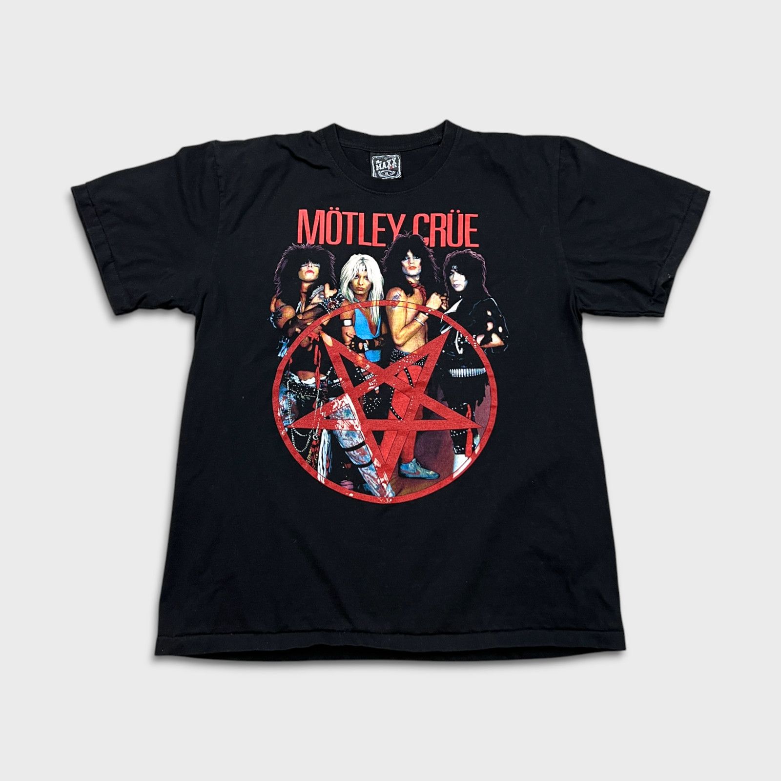 Band Tees × Vintage Y2K Motley Crue T Shirt Double Sided Graphic Rock Band Tee Size US XL / EU 56 / 4 - 1 Thumbnail