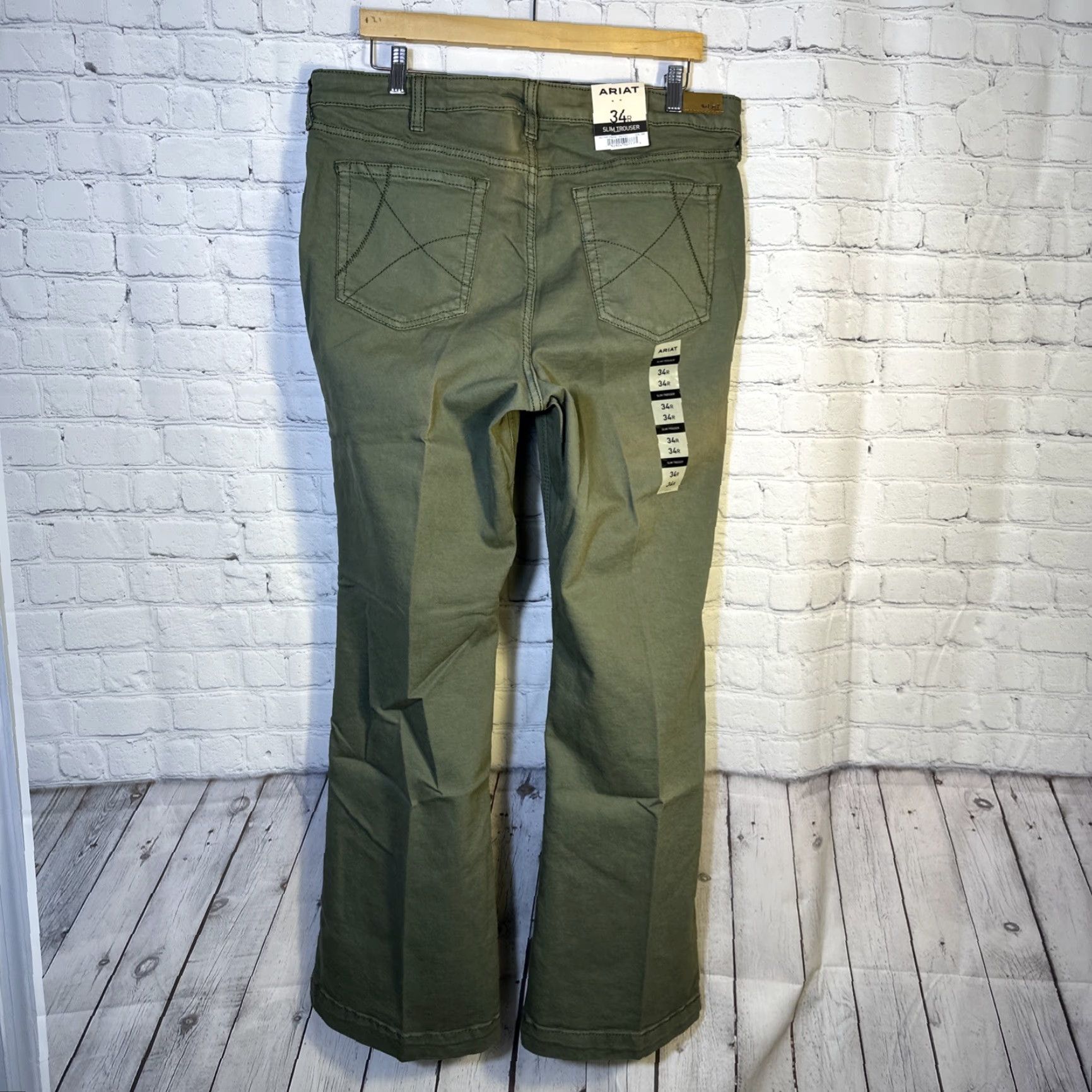 Ariat Ariat Jeans 34 Military Green High Rise Slim Trouser Jean Western Women Size 24" / US 00 / IT 34 - 6 Thumbnail
