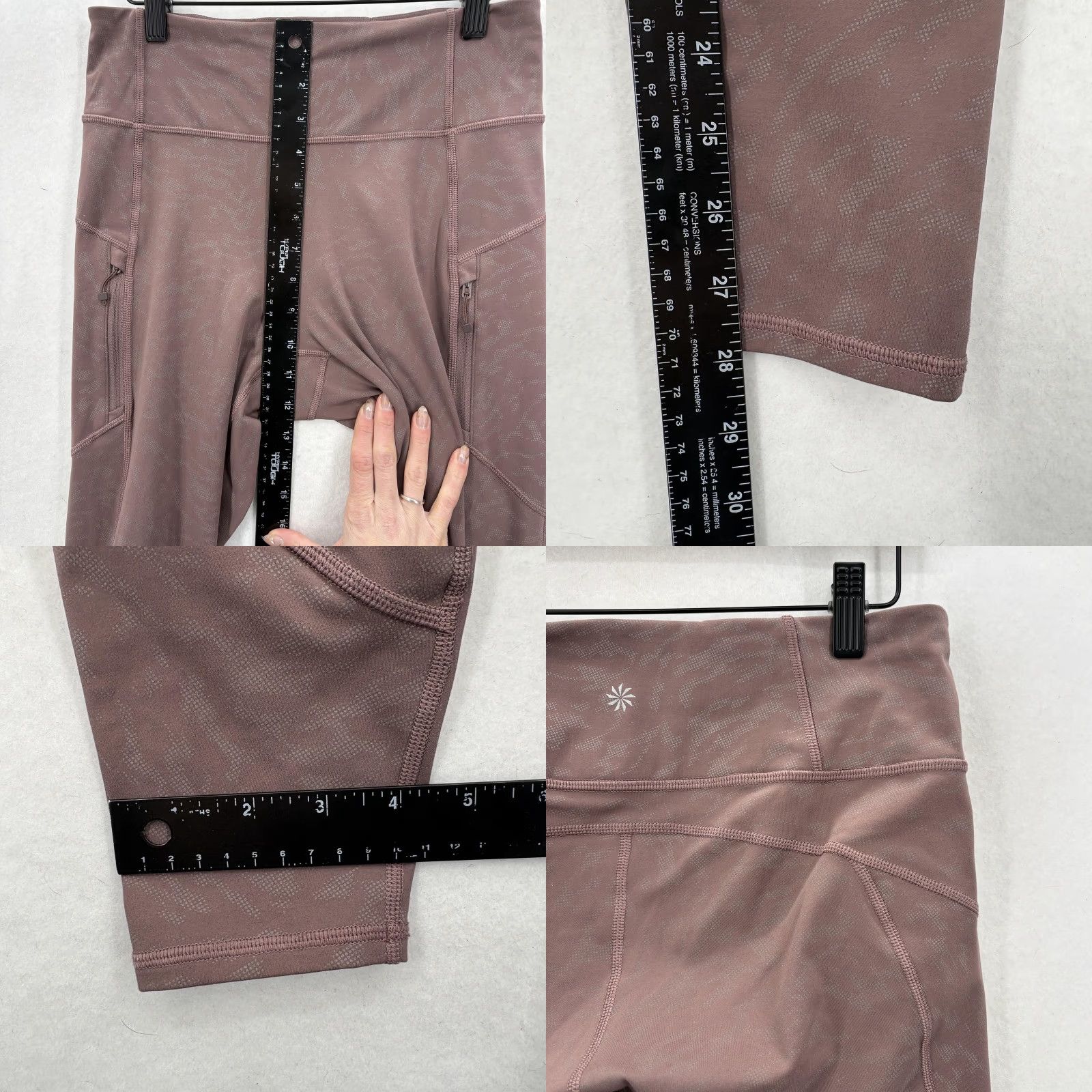 Athleta Athleta Rainier Printed Tight Leggings Womens Small Pink Camo High Rise Ankle Size 28" / US 6 / IT 42 - 8 Thumbnail