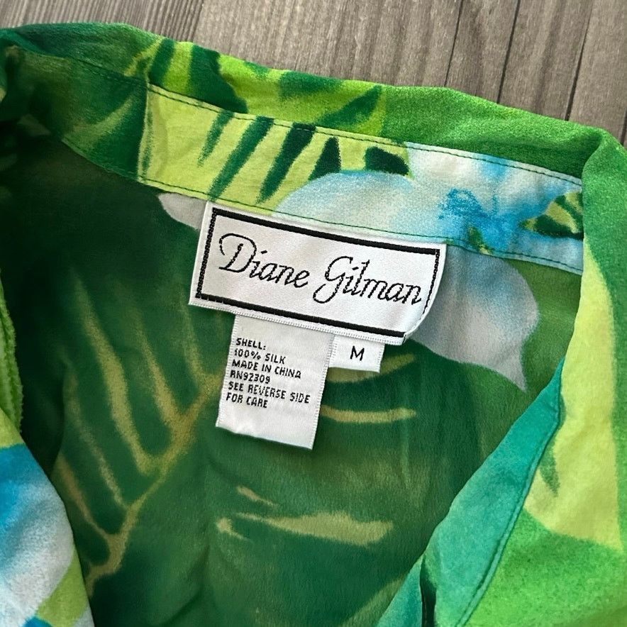 Other diane gilman green blue floral button up blouse Size M / US 6-8 / IT 42-44 - 3 Thumbnail