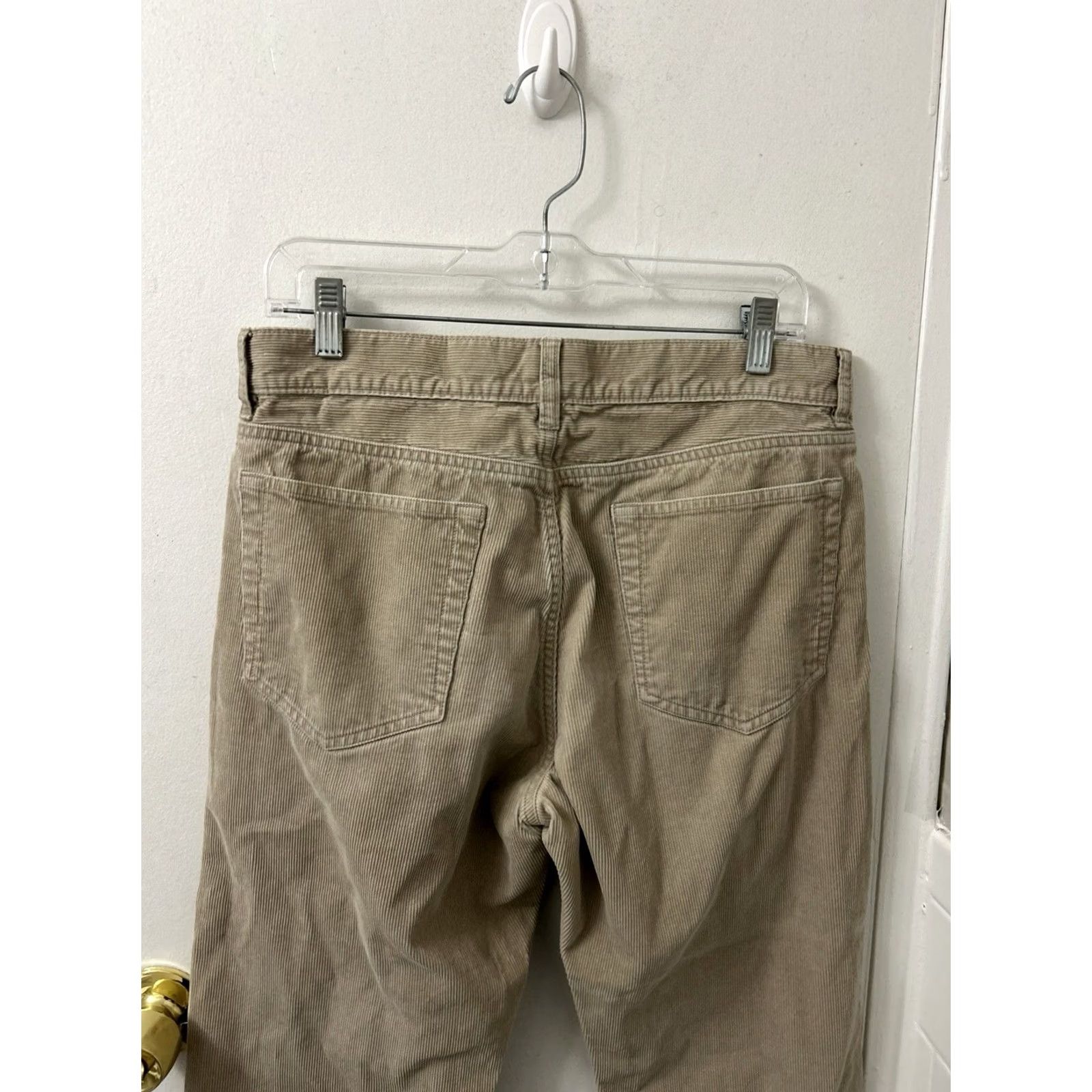 Vintage VTG J Crew Corduroy Pants Mens 32x27 Tan Beige Straight Leg Holiday 09 Y2K Size US 32 / EU 48 - 7 Thumbnail