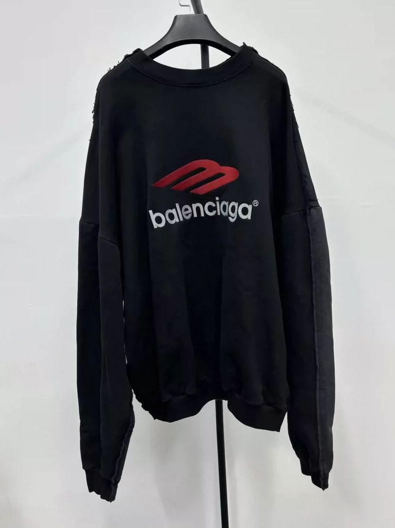 Balenciaga Balenciaga Tape 3 B 2-in-1 Patchwork Wash Break Long Sleev Size US XXS / EU 40 - 2 Thumbnail