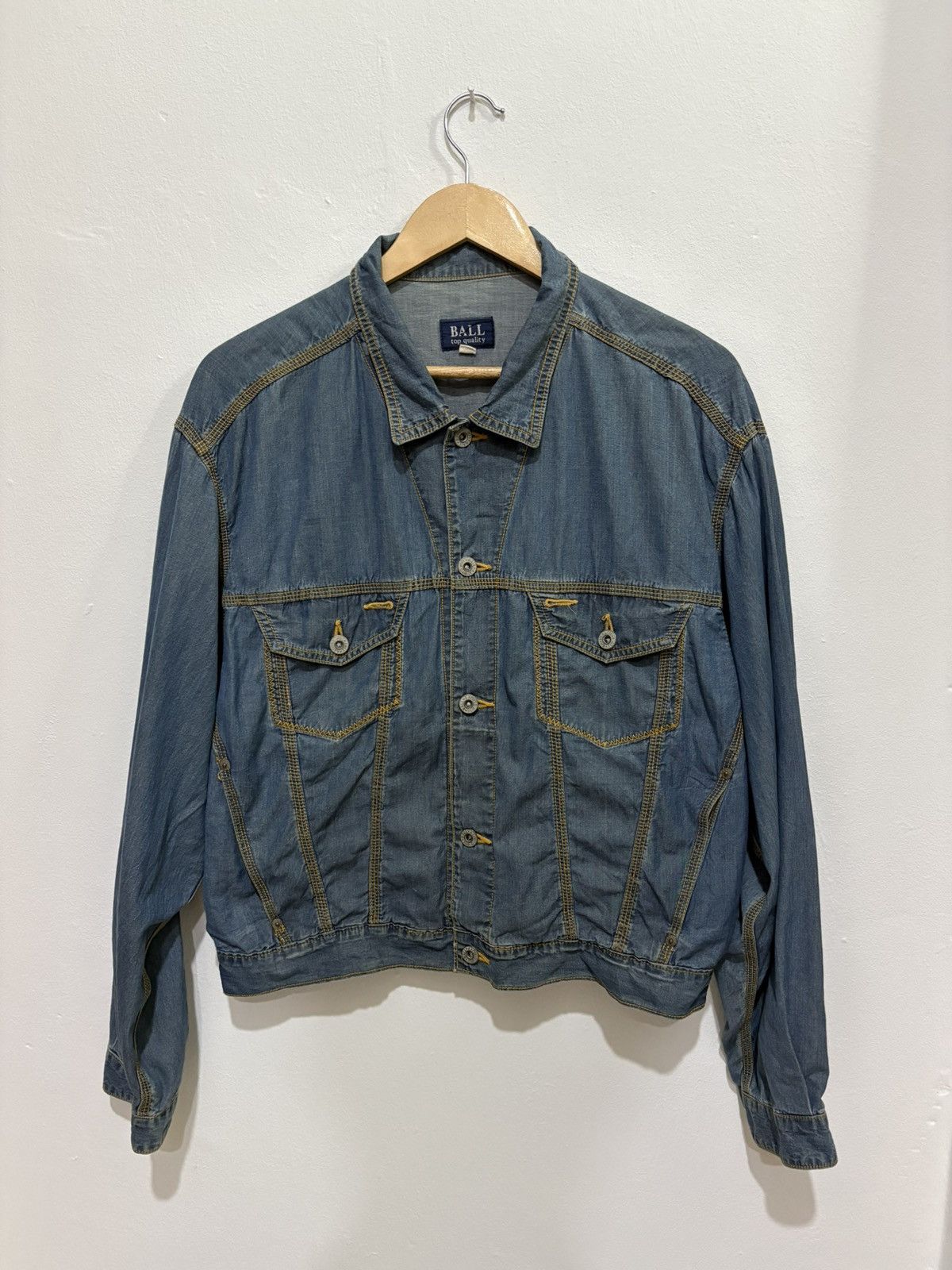 Japanese Brand 90s Ball Denim Jacket Size US M / EU 48-50 / 2 - 4 Thumbnail