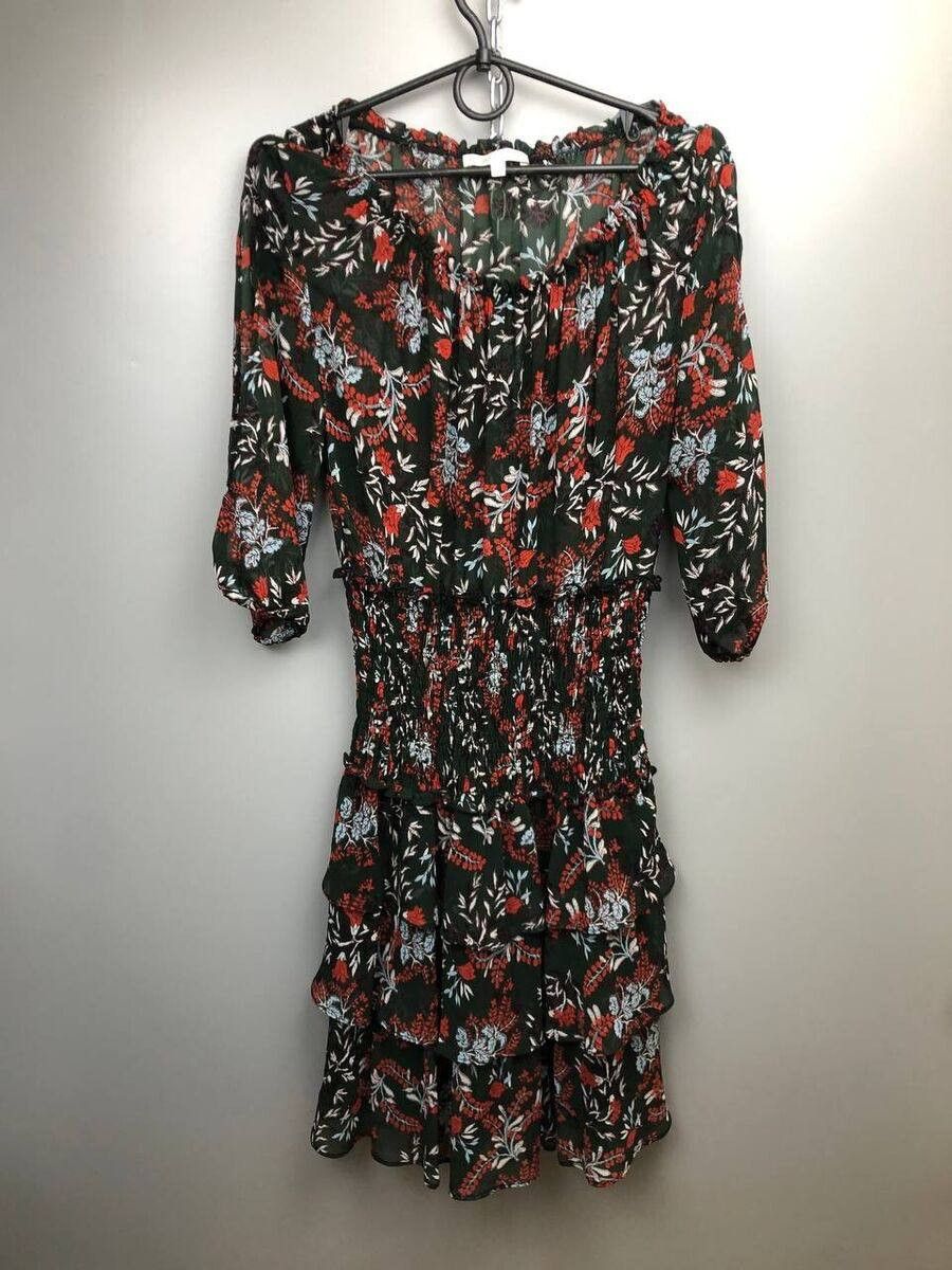 Maje Maje Floral Print Crepe Ruffle Sleeve Summer Mini Dress Size XS / US 0-2 / IT 36-38 - 1 Thumbnail