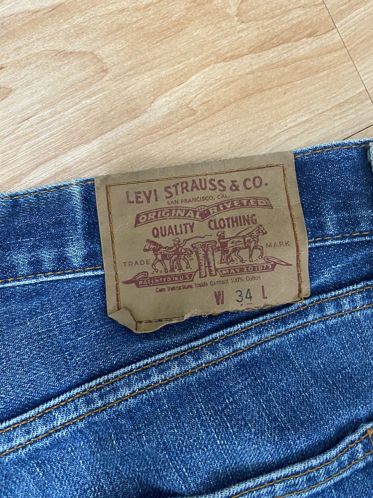 Levi's × Levi's Vintage Clothing × Vintage Vintage 90s levis denim distressed regular fits Size US 34 / EU 50 - 9 Thumbnail