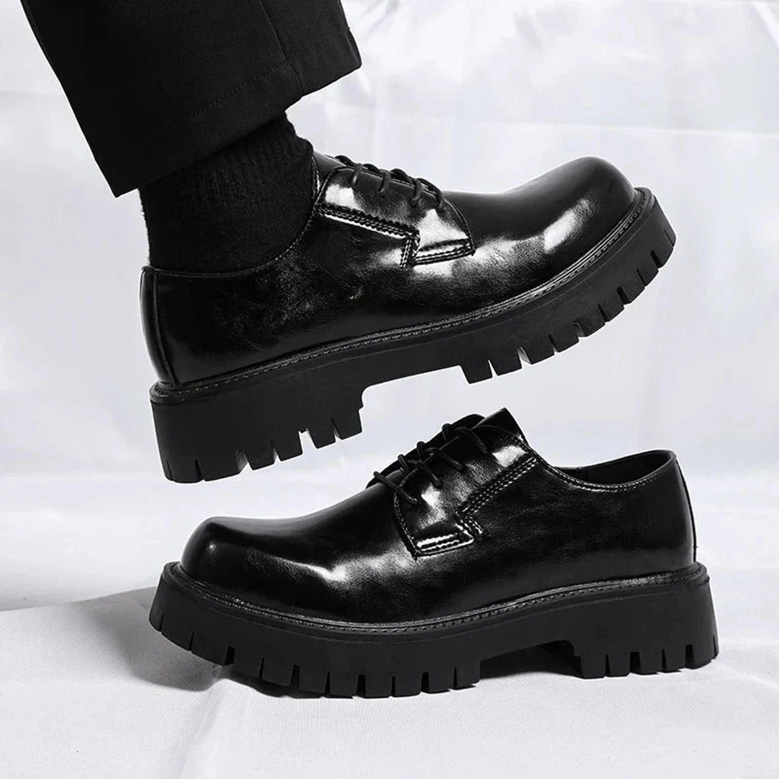 Leather Faux Leather Mapo Lace Up Chunky Shoes Size US 7 / EU 40 - 2 Thumbnail